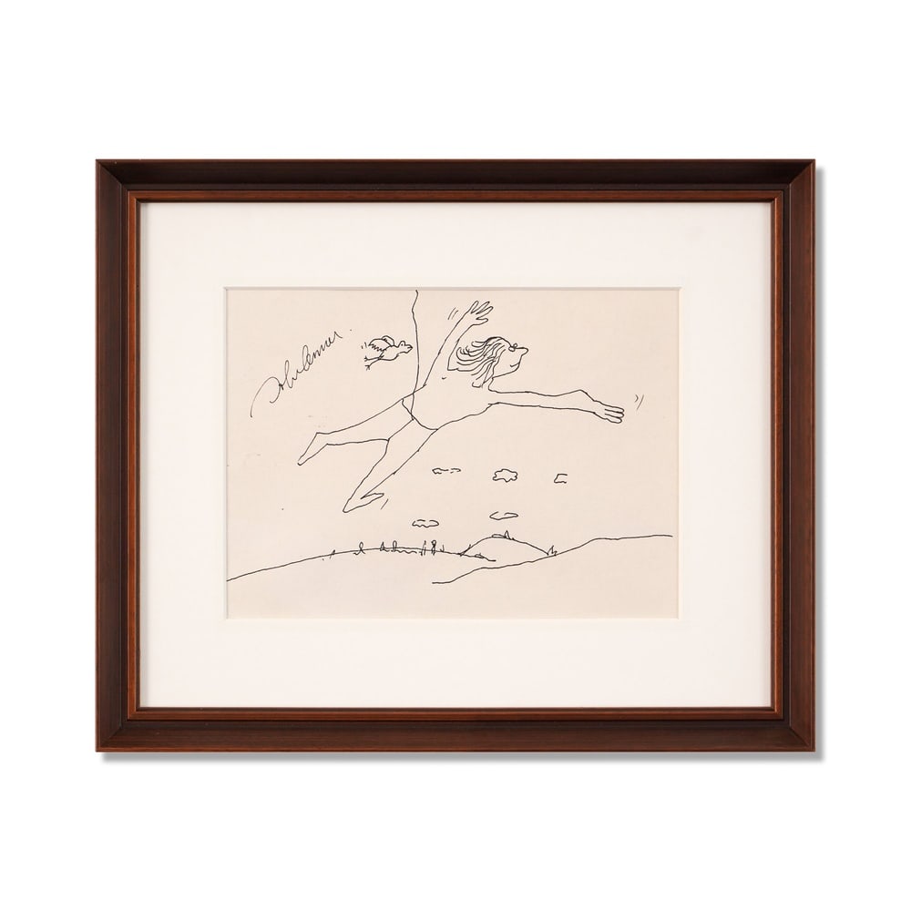 JOHN LENNON SIGNED SKETCH (1 of 1)