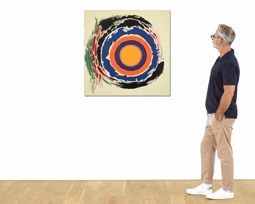 KENNETH NOLAND (1924-2010), ATTRIBUTED TO, ACRYLIC ON CANVAS - 2