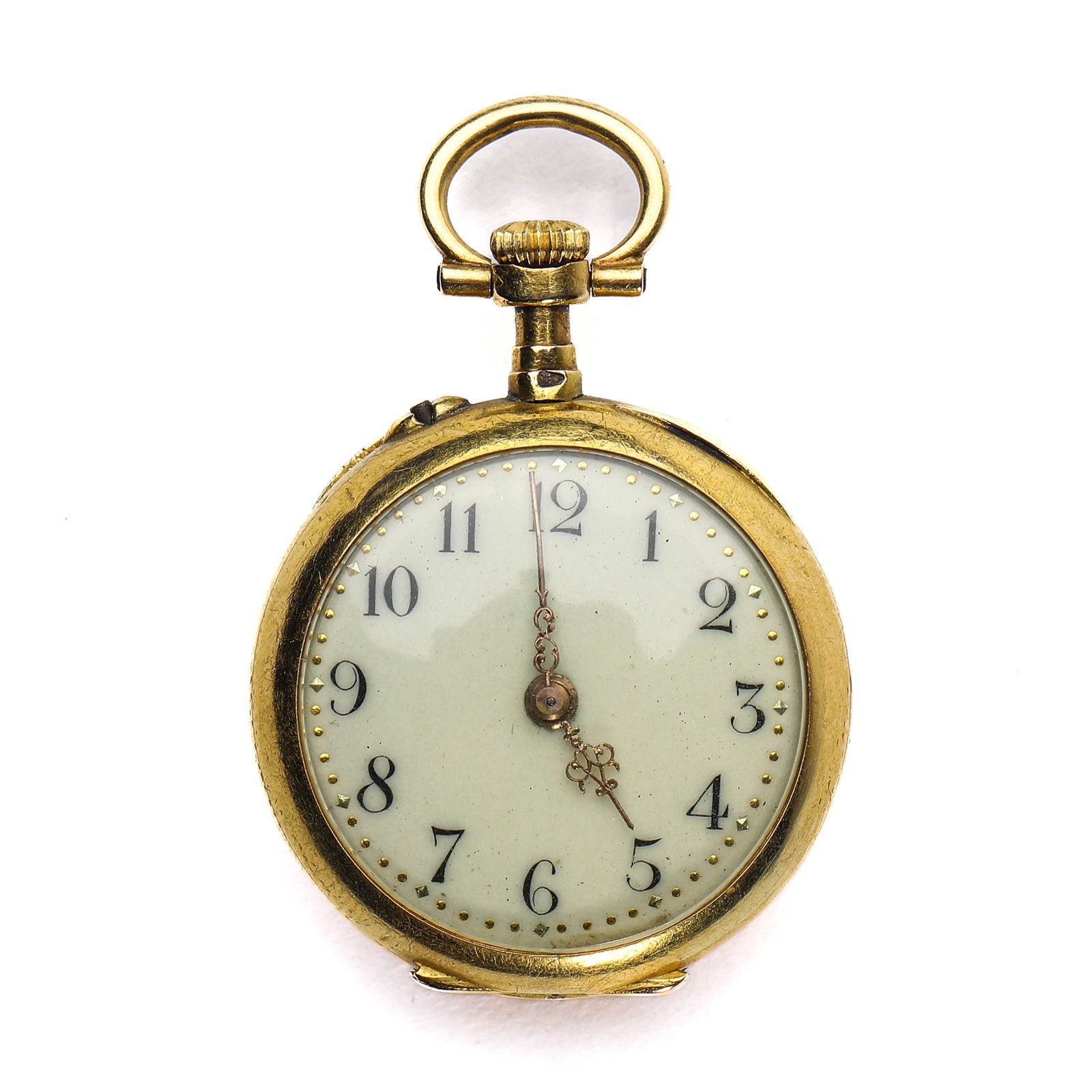 FRENCH ART NOUVEAU PERIOD (1880-1920) 18K GOLD ANTIQUE POCKET WATCH (1 of 7)