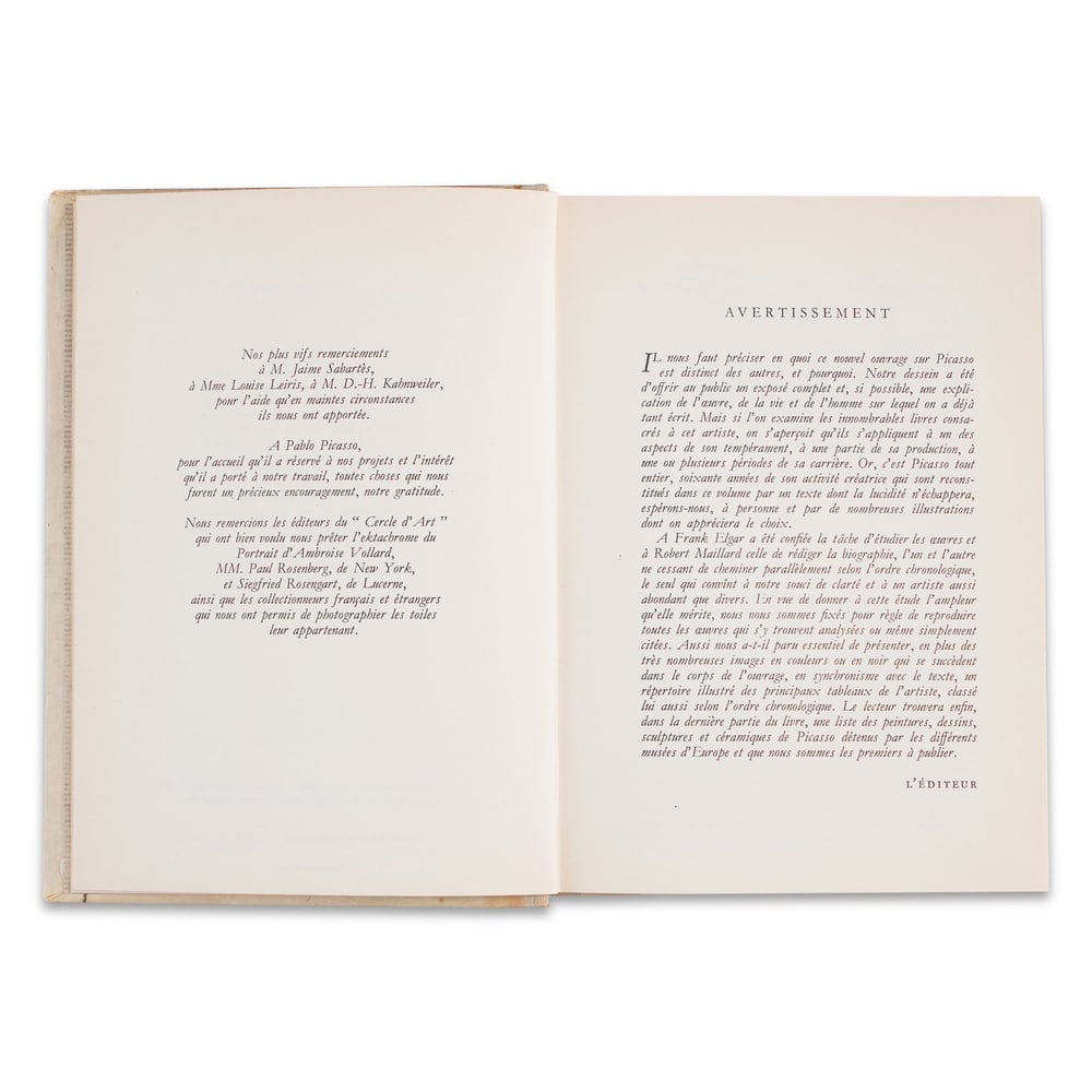PABLO PICASSO SIGNED BOOK "PICASSO" - 4