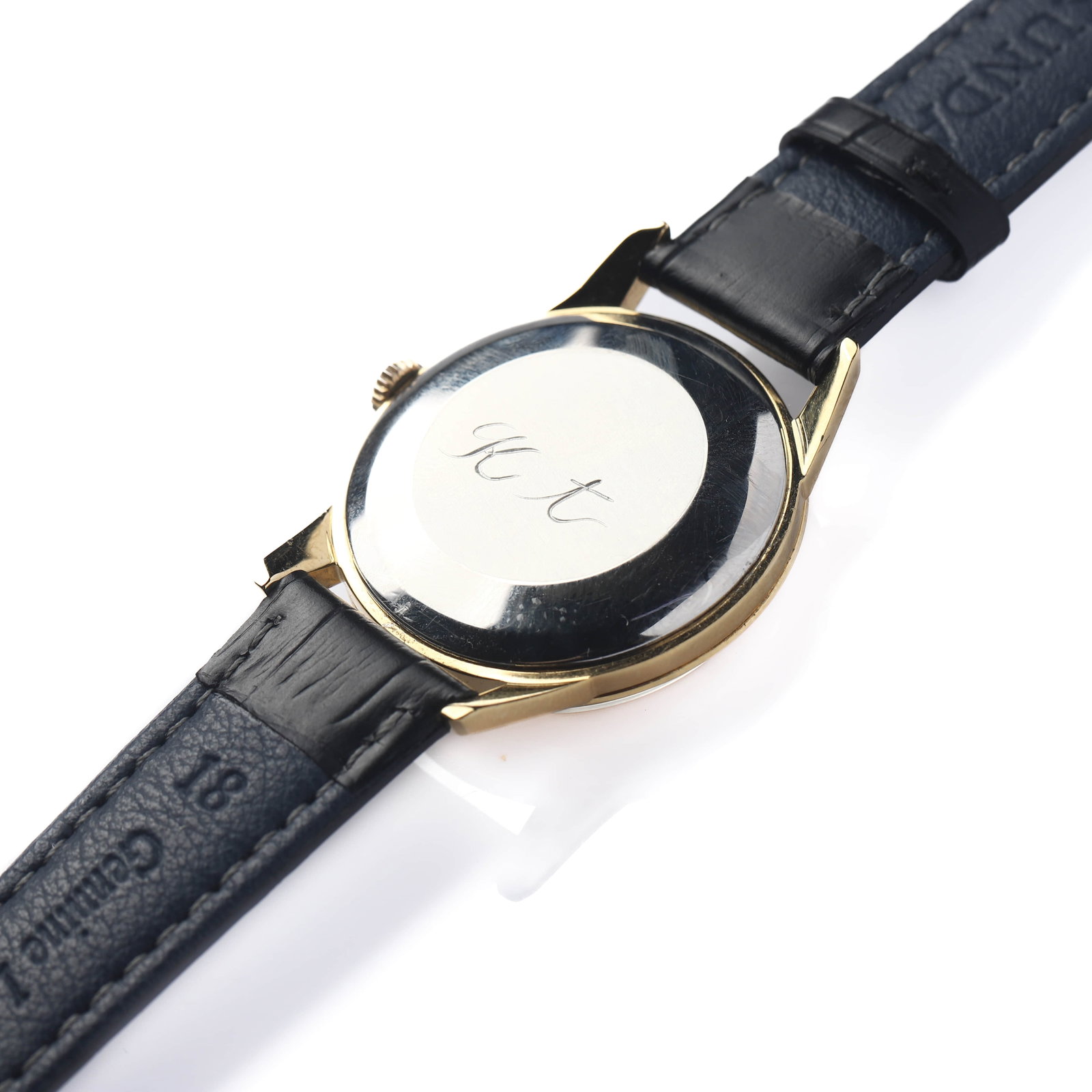 OMEGA GOLD-TONE WRISTWATCH WITH CHAMPAGNE DIAL. - 5