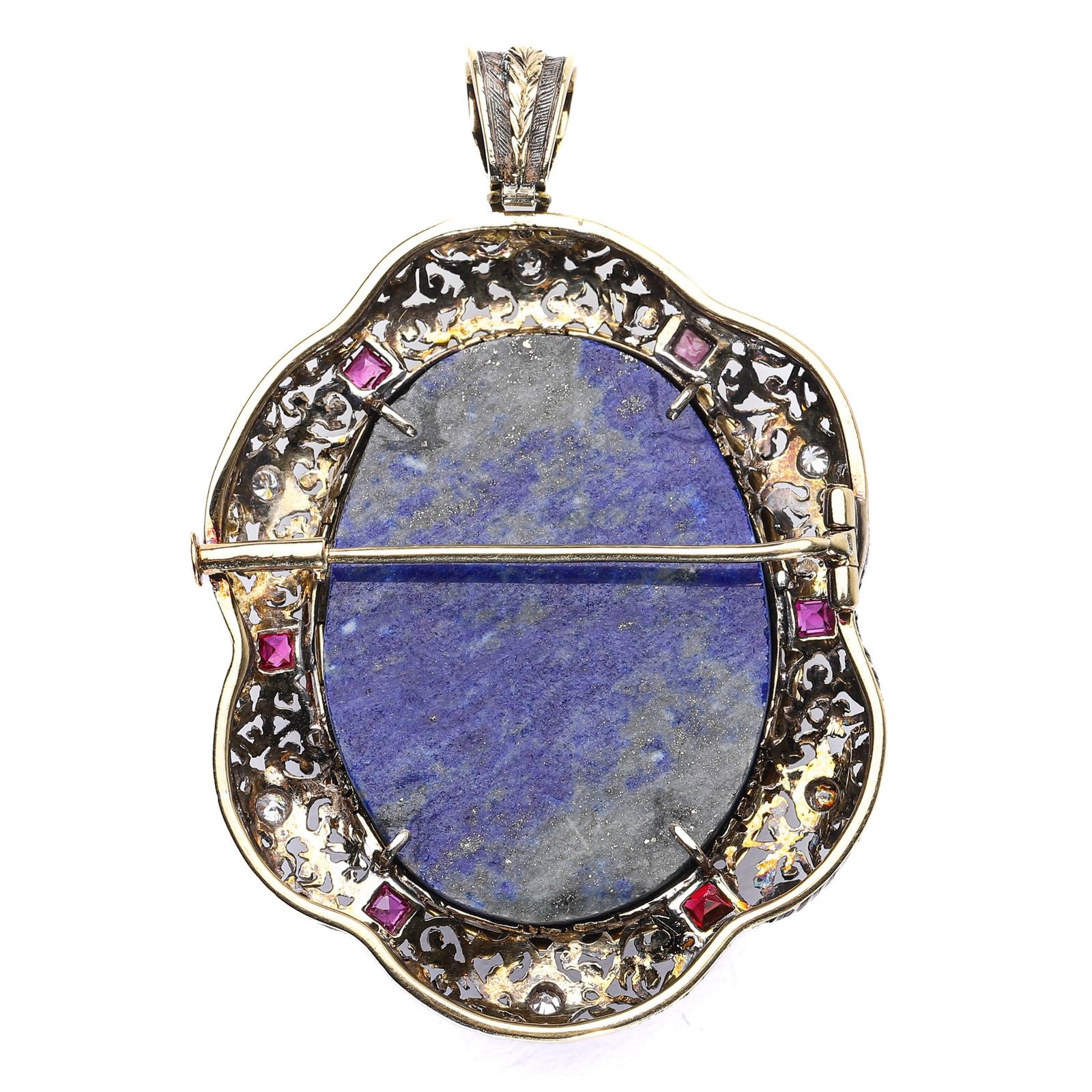 VICTORIAN PERIOD (1837–1901) ITALIAN NOBLEMAN'S CUSTOM-MADE GOLD AND SILVER LOCKET PENDANT - 5