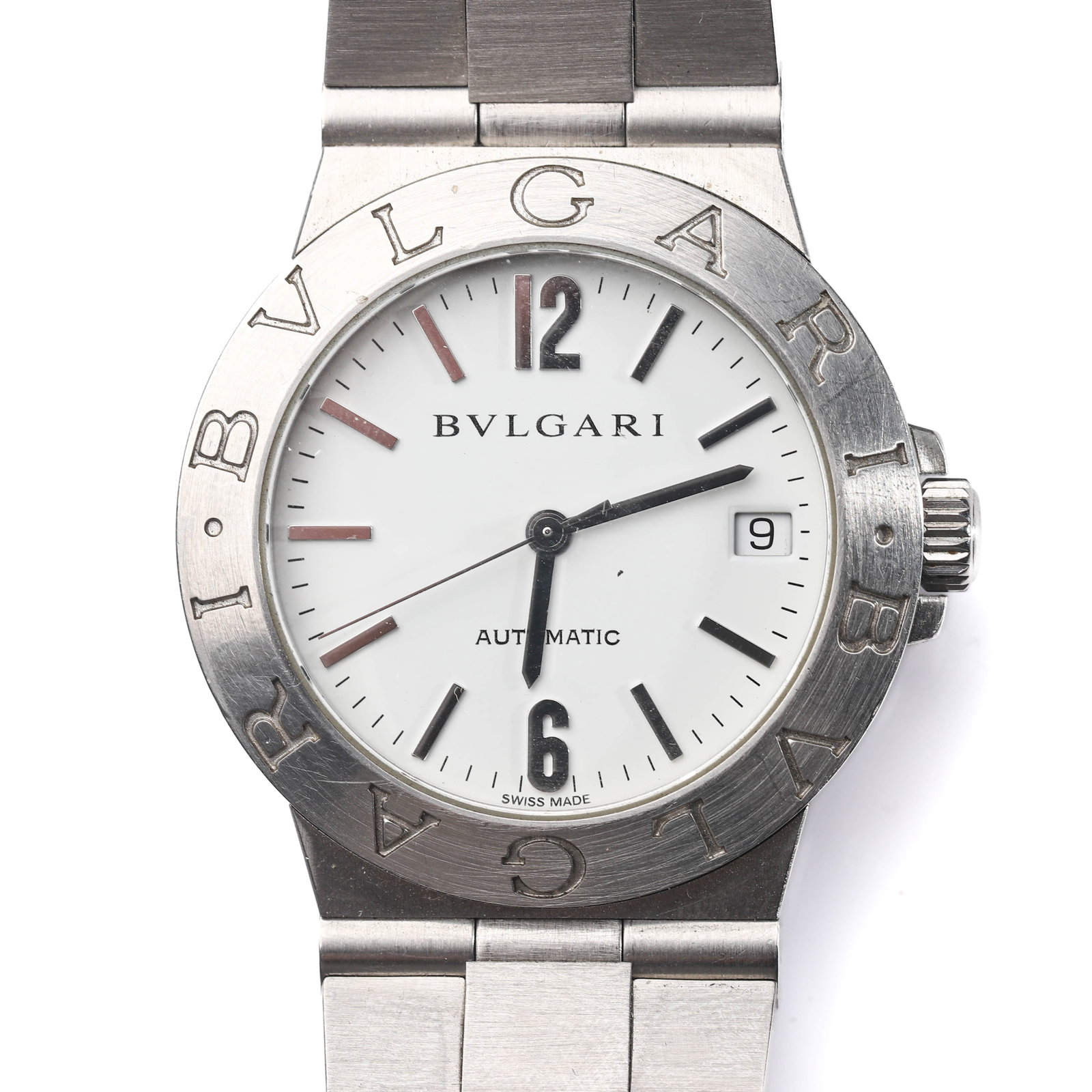 BVLGARI AUTOMATIC STAINLESS STEEL WRISTWATCH - 2