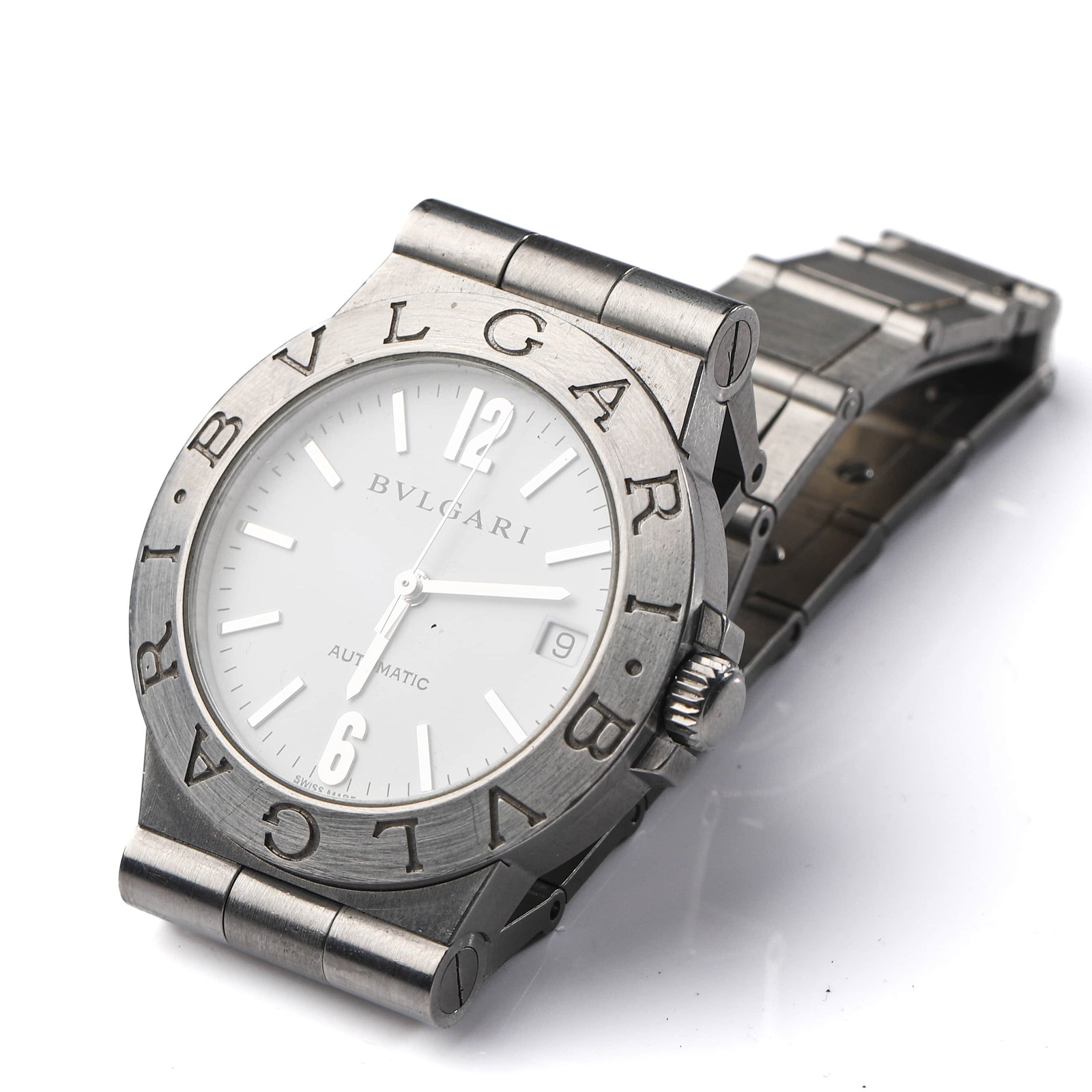 BVLGARI AUTOMATIC STAINLESS STEEL WRISTWATCH - 4
