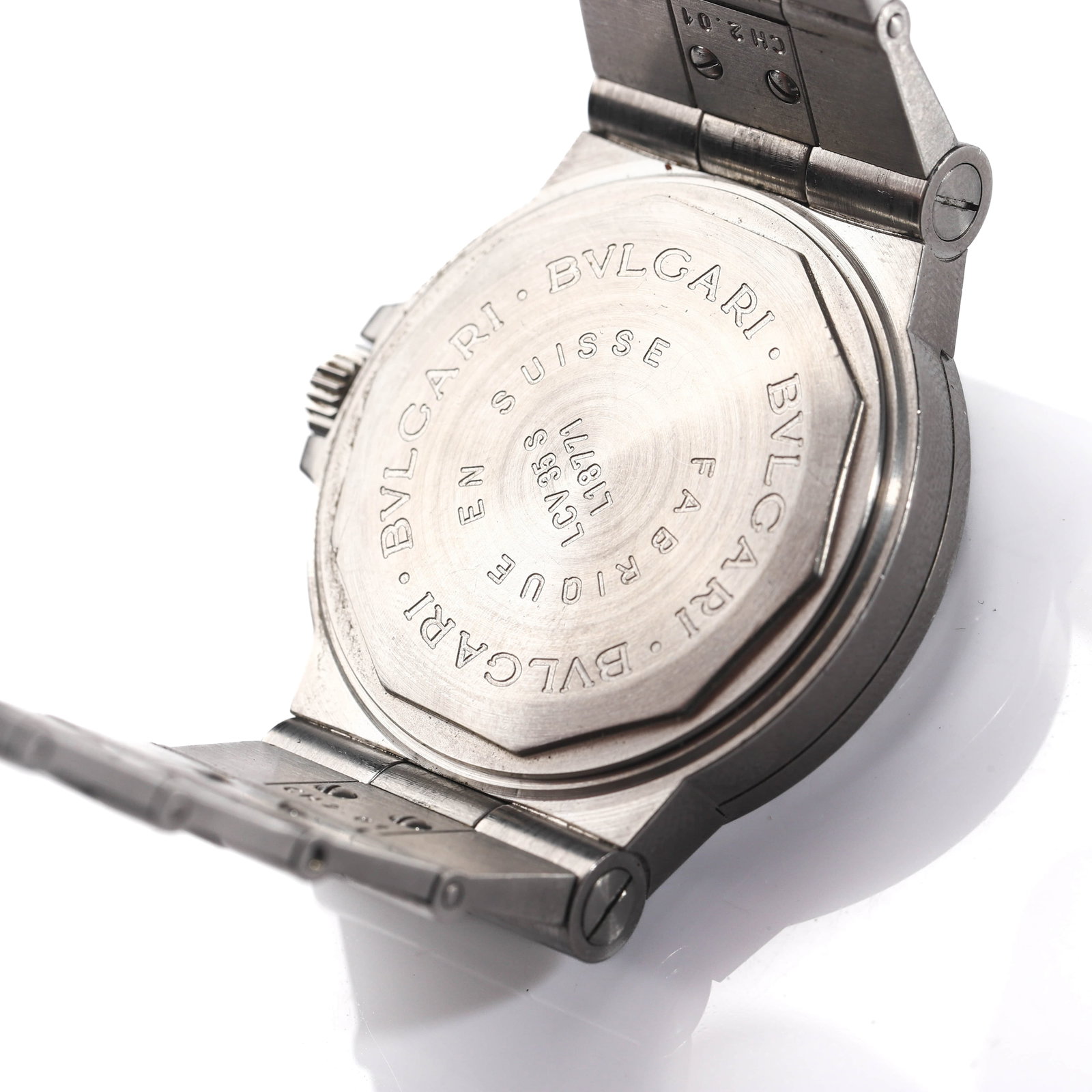 BVLGARI AUTOMATIC STAINLESS STEEL WRISTWATCH - 7
