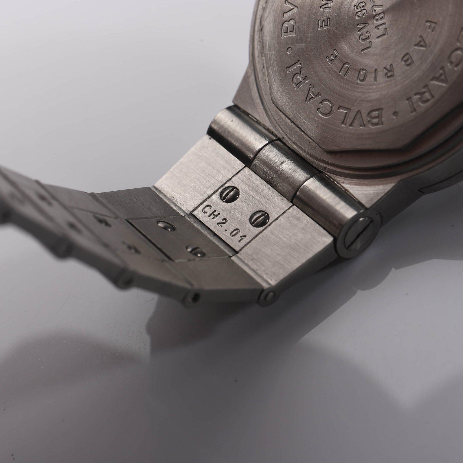 BVLGARI AUTOMATIC STAINLESS STEEL WRISTWATCH - 8
