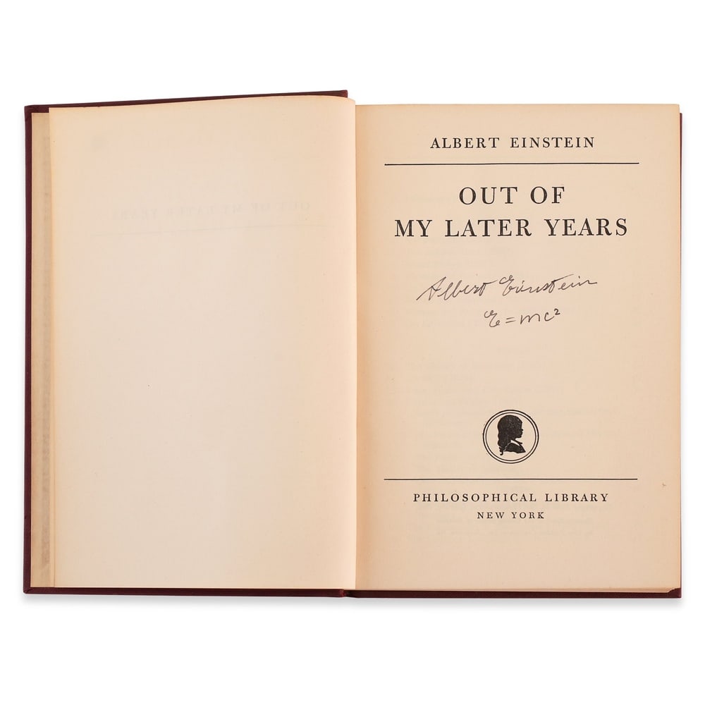 ALBERT EINSTEIN SIGNED "OUT OF MY LATER YEARS" - 3