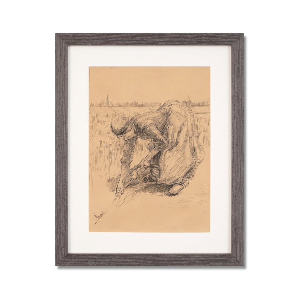 VINCENT VAN GOGH (1853-1890), ATTRIBUTED TO, CHARCOAL ON PAPER: Signed (lower left) Image Dimensions: 14 1/8 x 10 3/8 in (36 x 26.5 cm) Framed Dimensions: 19 7/8 x 15 7/8 in (50.5 x 40.5 cm) This painting comes with COA. Vincent van Gogh occupies a singular positi