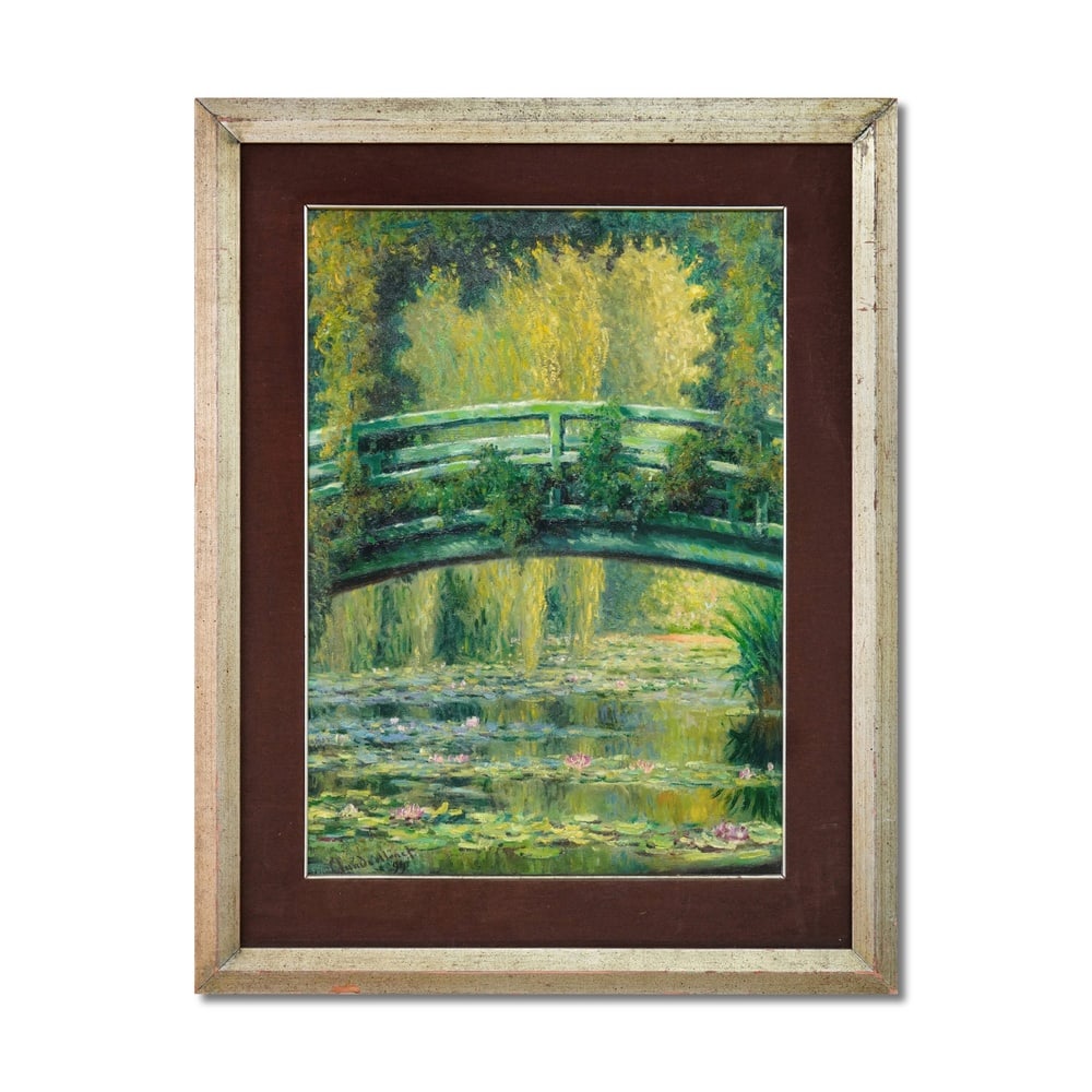 CLAUDE MONET (1840-1926), ATTRIBUTED TO, OIL ON CANVAS: Signed (lower left) Image Dimensions: 70.3 x 50.2 cm (27 3/4 x 19 3/4 in) Framed Dimensions: 91 x 72 cm (35 7/8 x 28 3/8 in) This painting comes with COA. Claude Monet (1840-1926), the founding