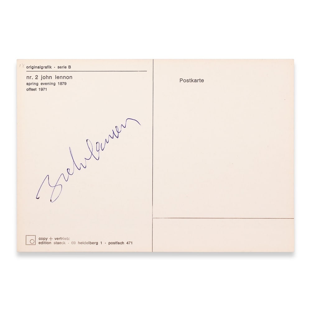 JOHN LENNON SIGNED POSTCARD - 2