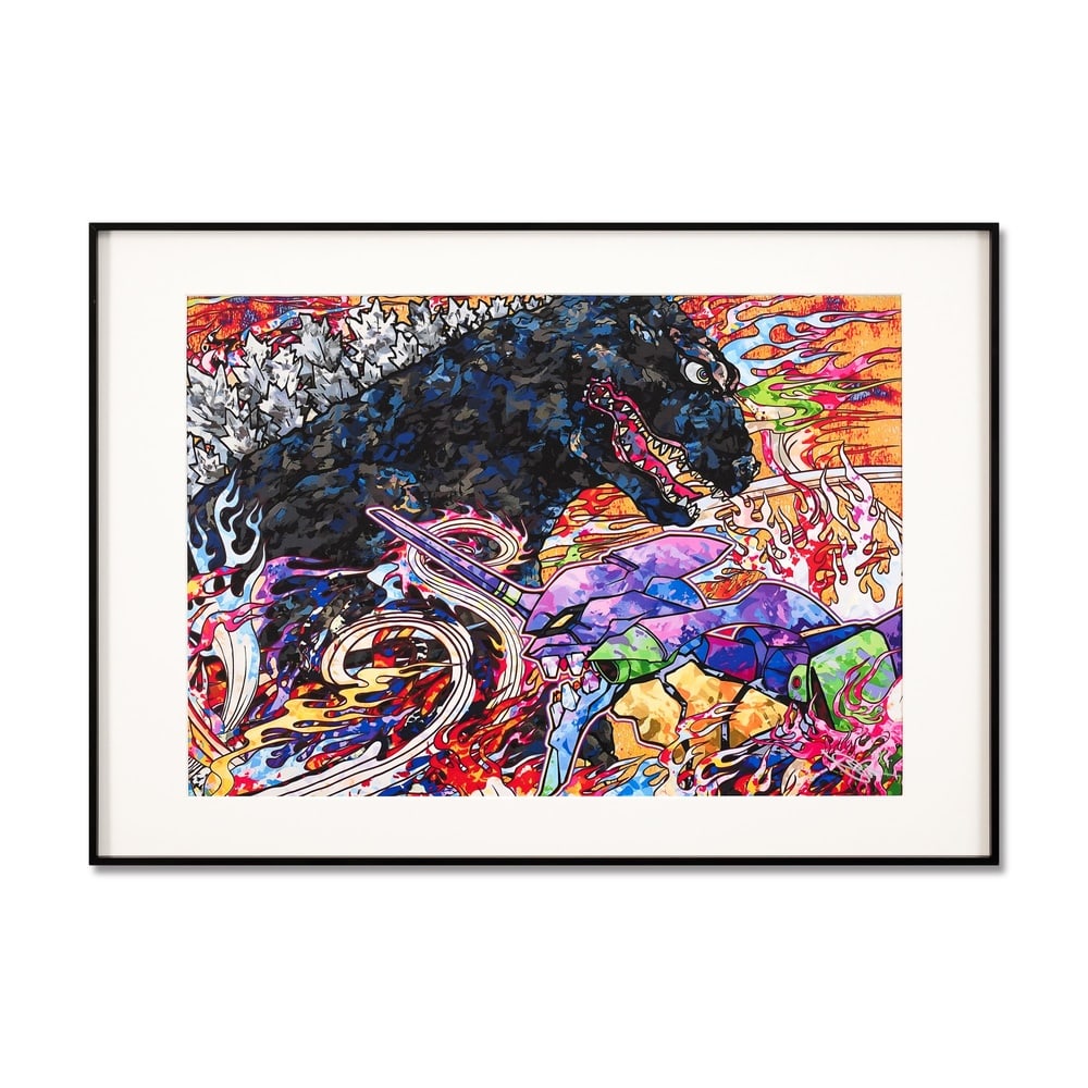 TAKASHI MURAKAMI (B.1962), OFFSET LITHOGRAPH: Signed (lower right) Image Dimensions: 21 1/8 x 15 in (53.5 x 38 cm) Framed Dimensions: 27 x 19 1/8 in (68.5 x 48.5 cm) Takashi Murakami (B. 1962), widely regarded as the foremost figure of