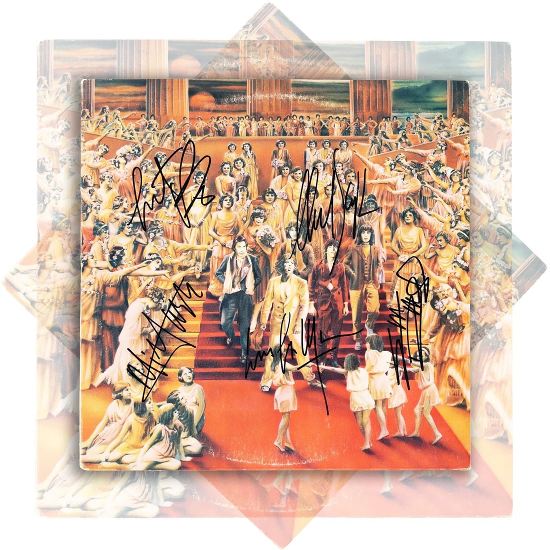 THE ROLLING STONES SIGNED VINYL RECORD OF "RED STAIRCASE ARTWORK" (1 of 5)