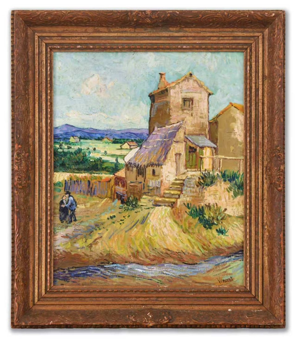VINCENT VAN GOGH (1853-1890), OIL ON CANVAS: VINCENT VAN GOGH (1853-1890), OIL ON CANVAS Dimensions: Image size: 45.7 x 37.8 cm. All measured values are approximate.Outer frame size: 60 x 52 cm. All measured values are approximate. Signature: Vi