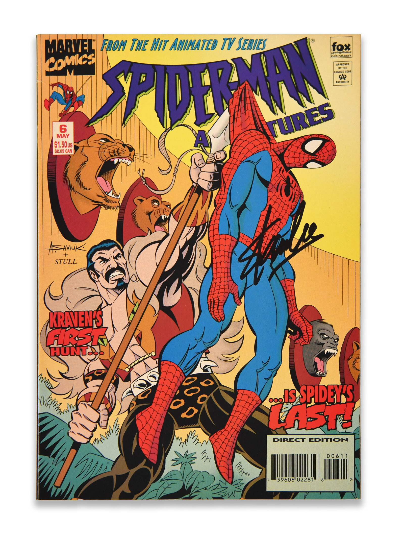 SPIDER-MAN ADVENTURES #6 - SIGNED COMIC BOOK (KRAVEN COVER) (1 of 3)