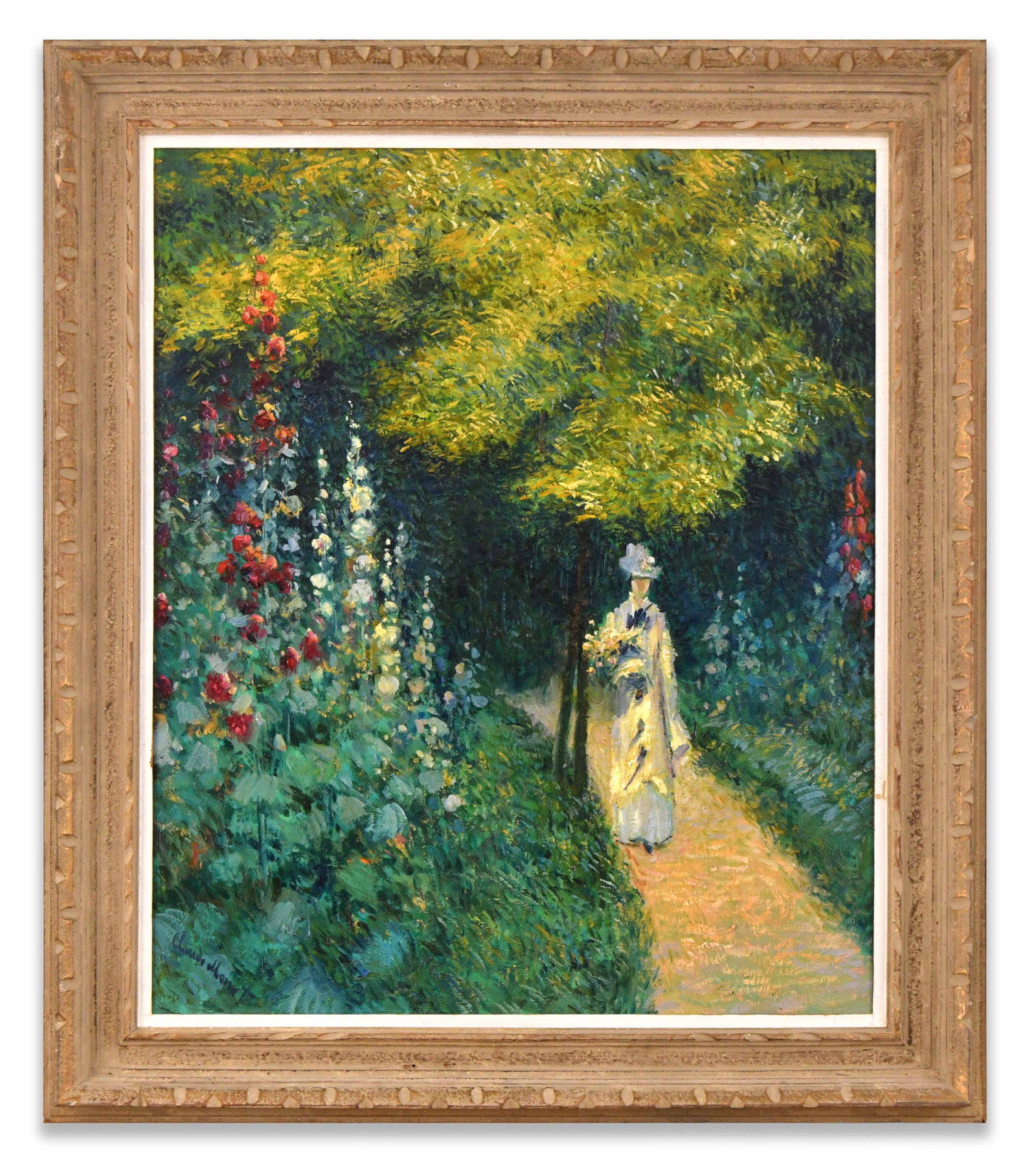 CLAUDE MONET (1840-1926), ATTRIBUTED TO, OIL ON CANVAS: CLAUDE MONET (1840-1926), ATTRIBUTED TO, OIL ON CANVAS Dimensions: Image size: 72.7 x 60.6 cm. All measured values are approximate. Outer frame size: 89.7 x 77.5 cm. All measured values are approximat