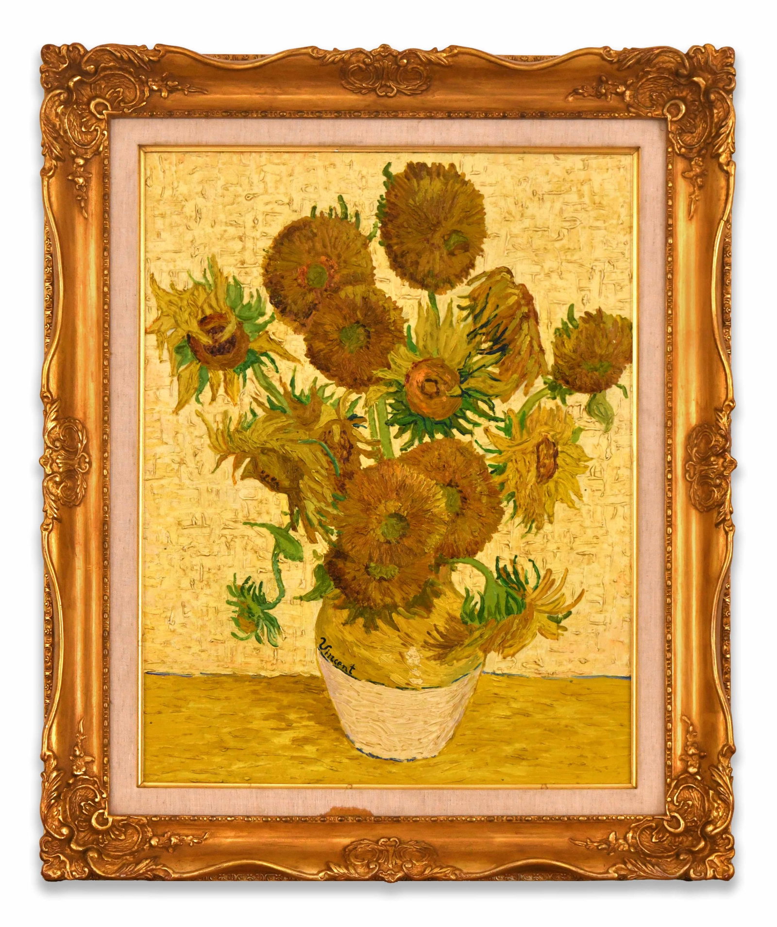 VINCENT VAN GOGH (1853-1890), ATTRIBUTED TO, OIL ON CANVAS: VINCENT VAN GOGH (1853-1890), ATTRIBUTED TO, OIL ON CANVAS Dimensions: Image size: 65 x 50 cm. All measured values are approximate.Outer frame size: 84 x 69 cm. All measured values are approximate. Si