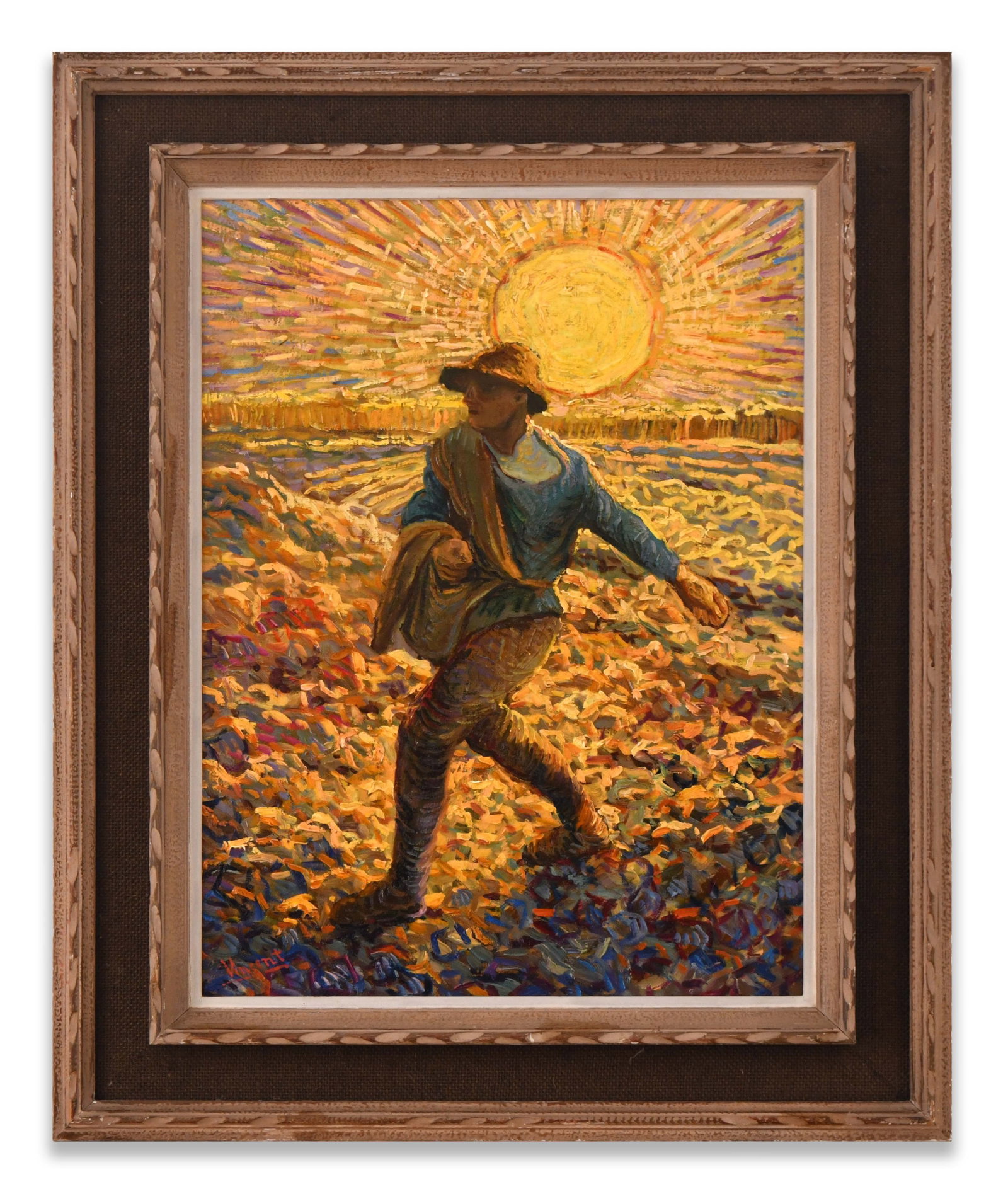 VINCENT VAN GOGH (1853-1890), ATTRIBUTED TO, OIL ON CANVAS: VINCENT VAN GOGH (1853-1890), ATTRIBUTED TO, OIL ON CANVAS Dimensions: Image size: 60.6 x 45.4 cm. All measured values are approximate.Outer frame size: 80.8 x 65.9 cm. All measured values are approxi