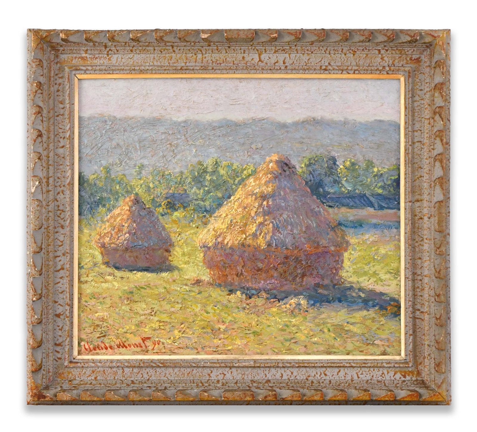 CLAUDE MONET (1840-1926), ATTRIBUTED TO, OIL ON CANVAS: CLAUDE MONET (1840-1926), ATTRIBUTED TO, OIL ON CANVAS Dimensions: Image size: 45.5 x 53.5 cm. All measured values are approximate.Outer frame size: 60.8 x 68.6 cm. All measured values are approximate