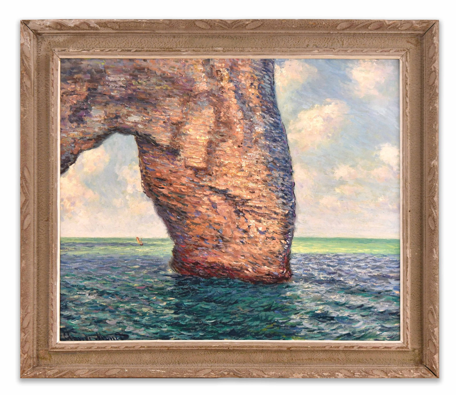 CLAUDE MONET (1840-1926), ATTRIBUTED TO, OIL ON CANVAS: CLAUDE MONET (1840-1926), ATTRIBUTED TO, OIL ON CANVAS Dimensions: Image size: 60.7 x 72.5 cm. All measured values are approximate. Outer frame size: 75.8 x 88.2 cm. All measured values are approximat