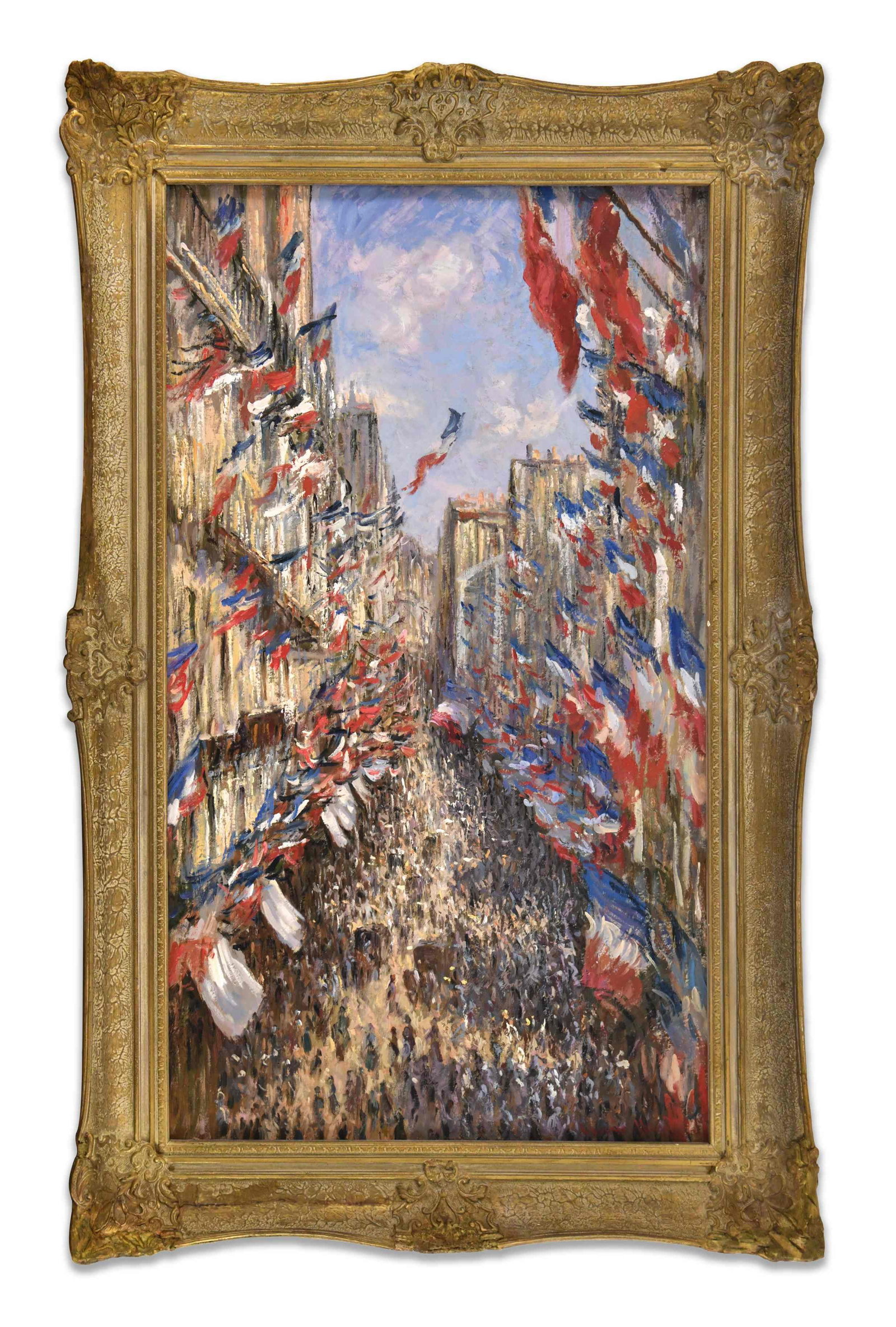CLAUDE MONET (1840-1926), ATTRIBUTED TO, OIL ON CANVAS: CLAUDE MONET (1840-1926), ATTRIBUTED TO, OIL ON CANVASp>Dimensions: Image size: 100 x 60 cm. All measured values are approximate.Outer frame size: 119.5 x 78.5 cm. All measured values are approximate.