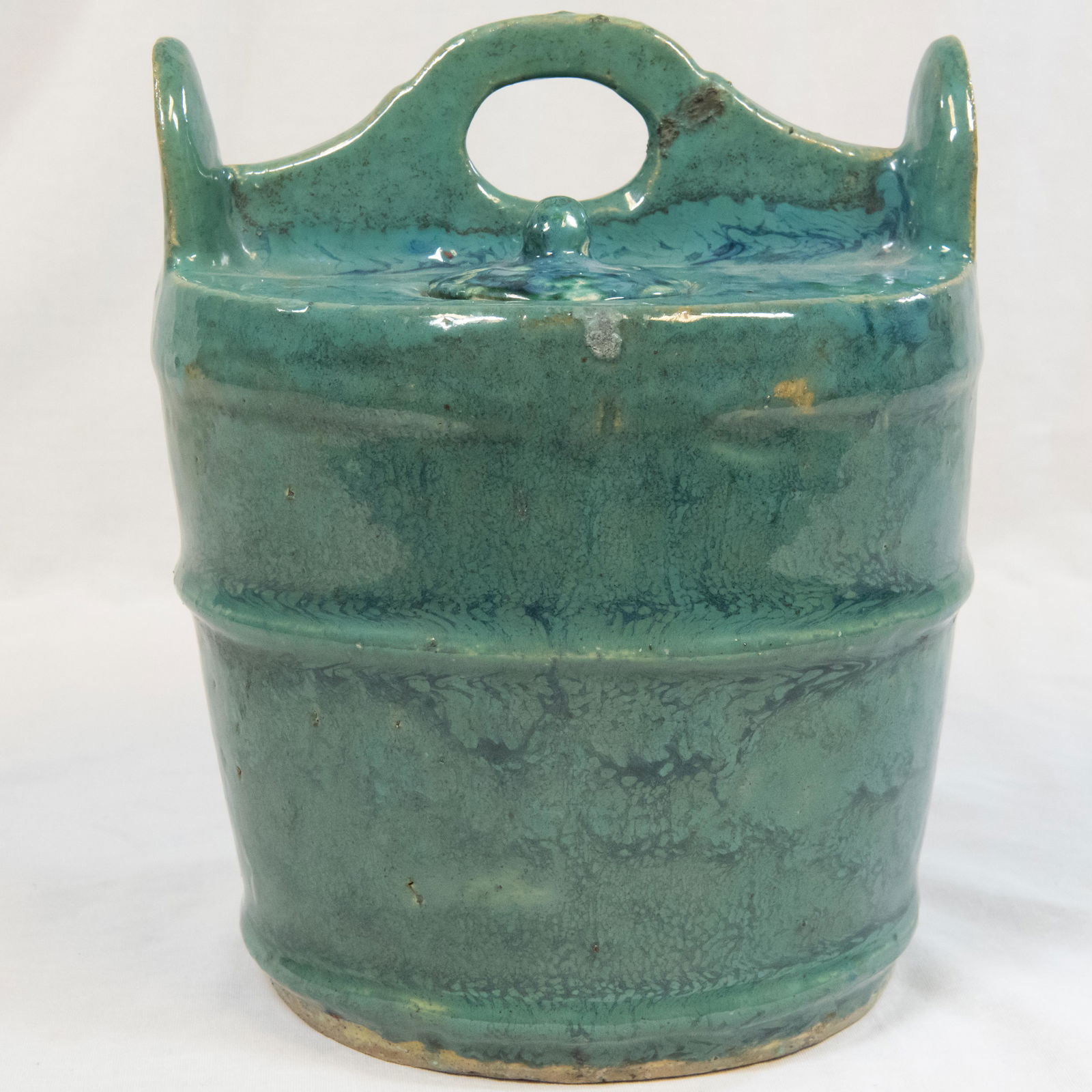 Antique Primitive SHIWAN Chinese Ceramic Blue-Green Teapot or Water Kettle (1 of 12)