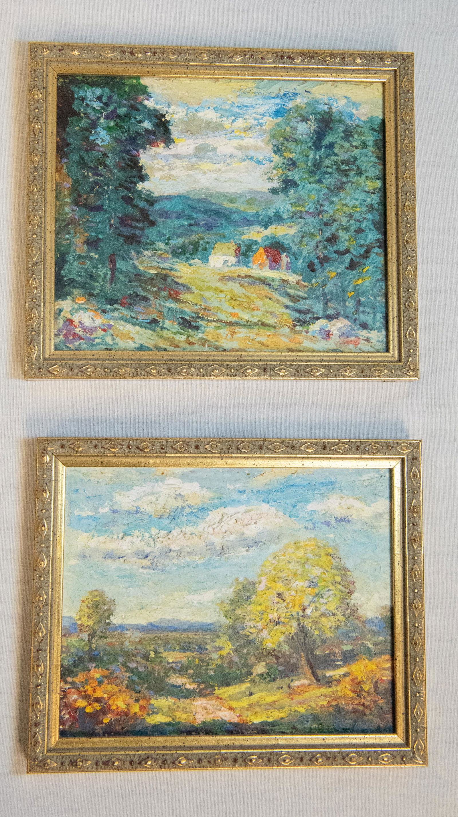Pair of Original Oil on Board Impressionist Landscapes (1 of 14)