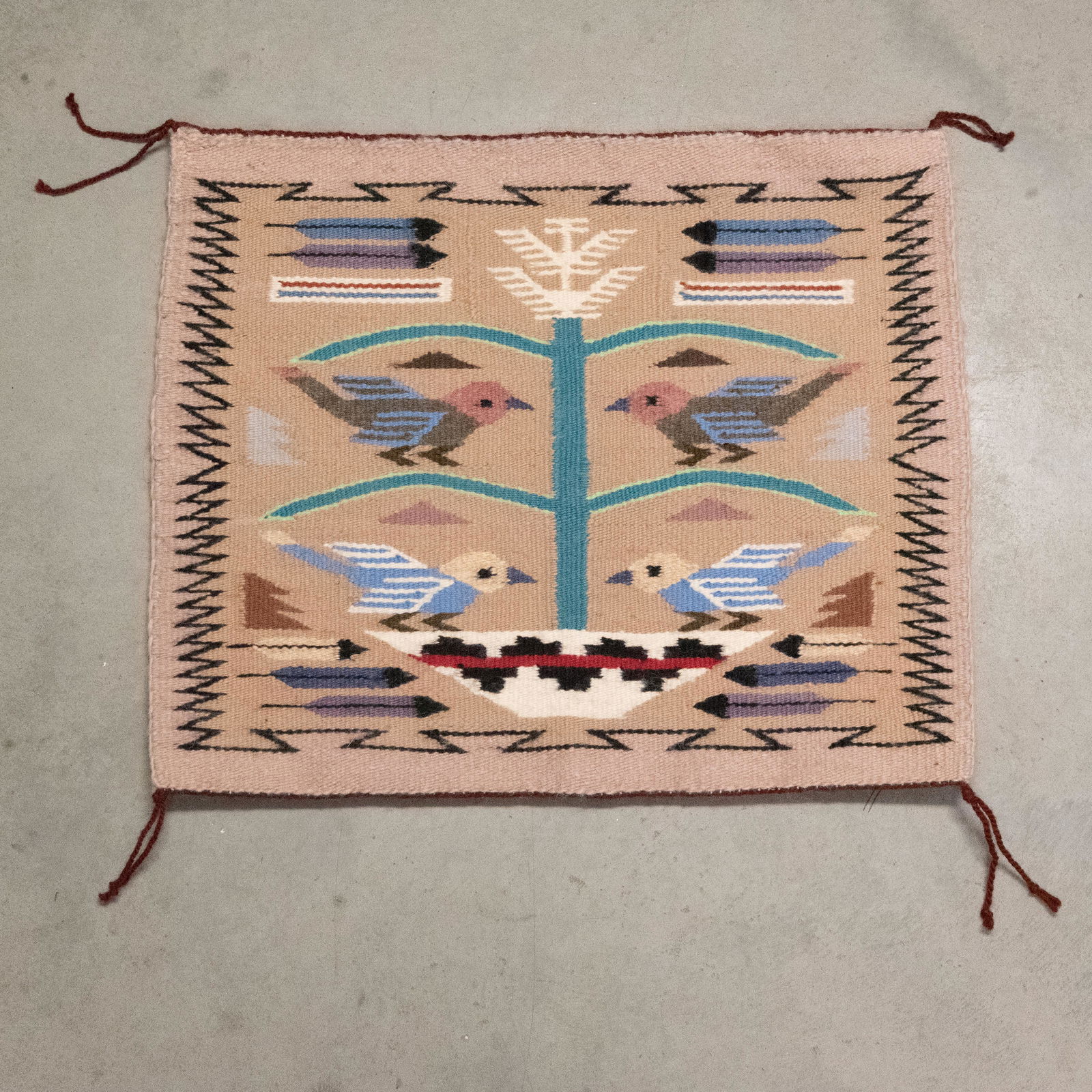 Navajo Native American TREE OF LIFE Rug (1 of 10)