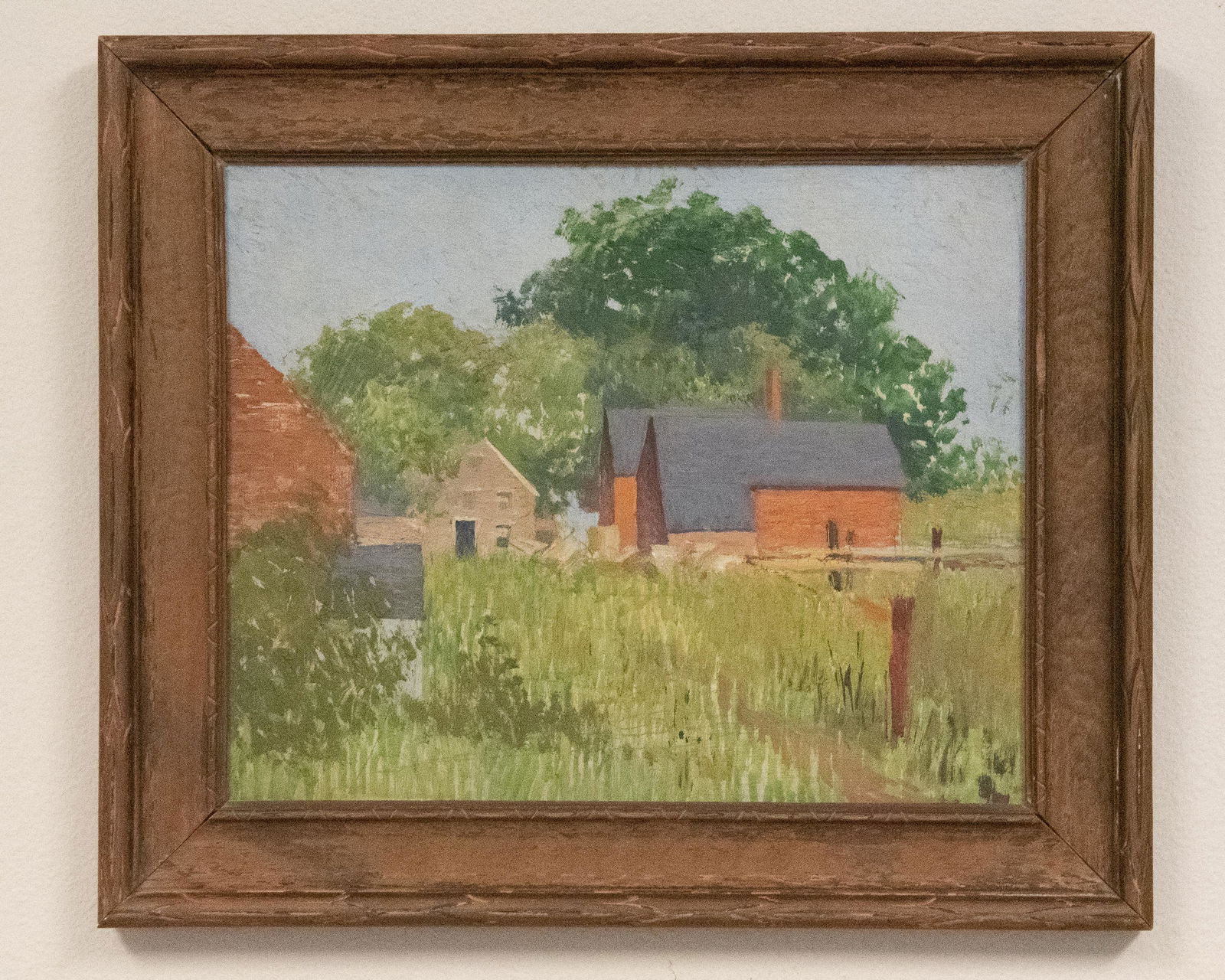 Original Oil on Board Signed by Max Burhans titled COUNTRY FARM (1 of 7)
