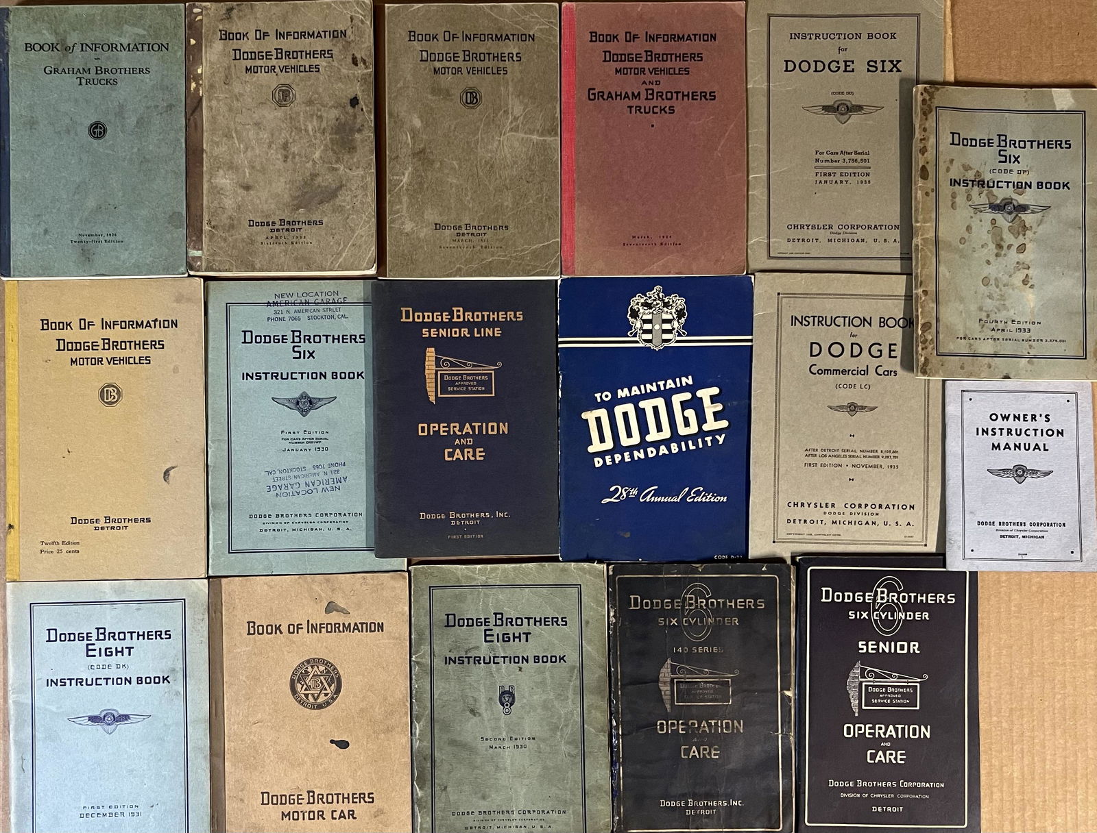 Dodge Brothers and Graham truck manuals - Teens-1940's - 17 items (1 of 1)
