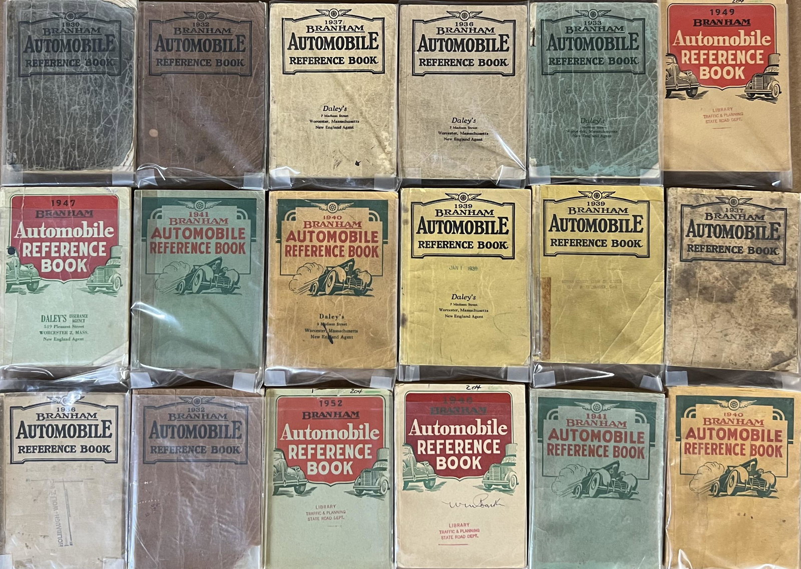 Eighteen Branhams  Automobile Reference Books (1 of 1)