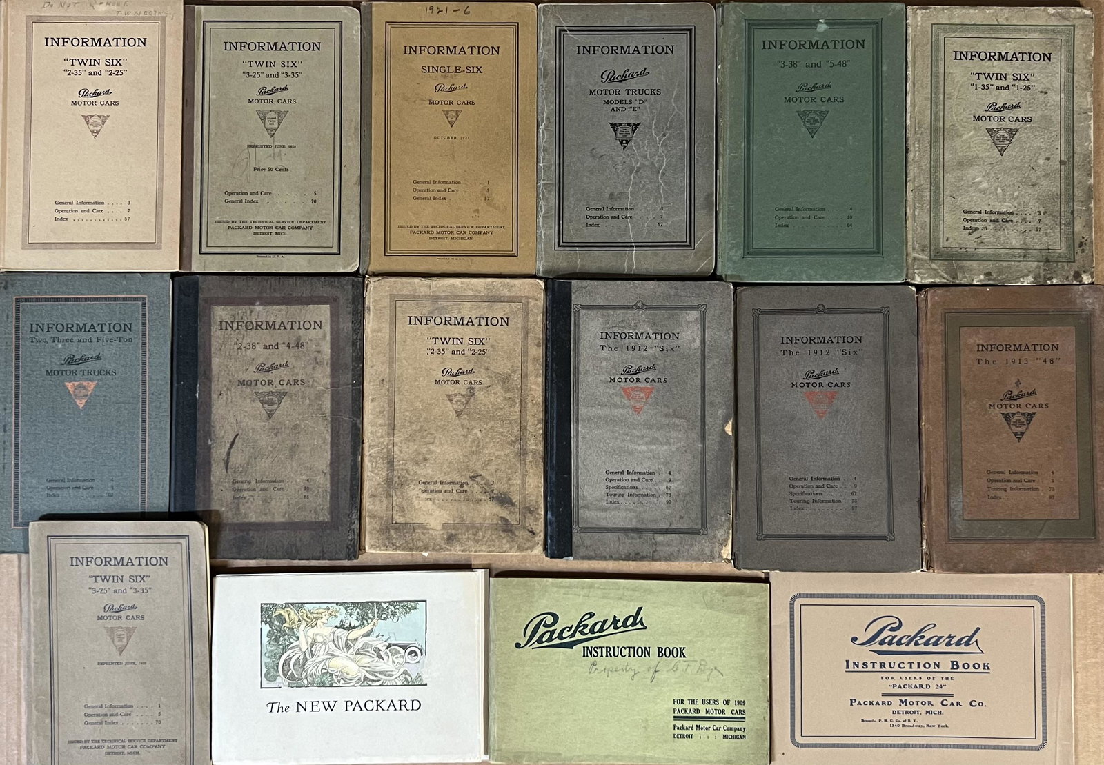 1906-1920's Packard car and truck manuals, 17 items (1 of 1)