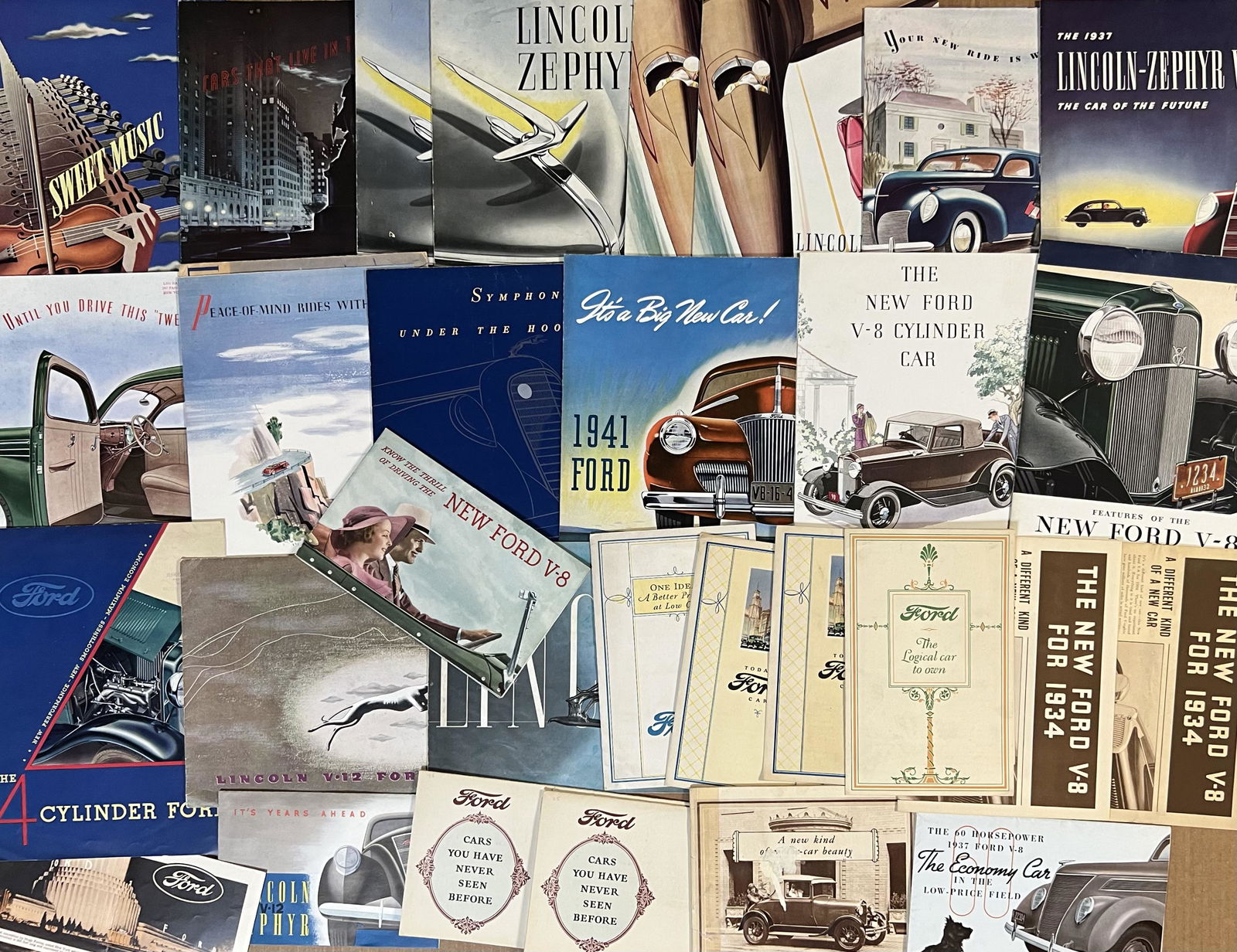 Sixty plus Ford Motor Co related brochures (1 of 2)