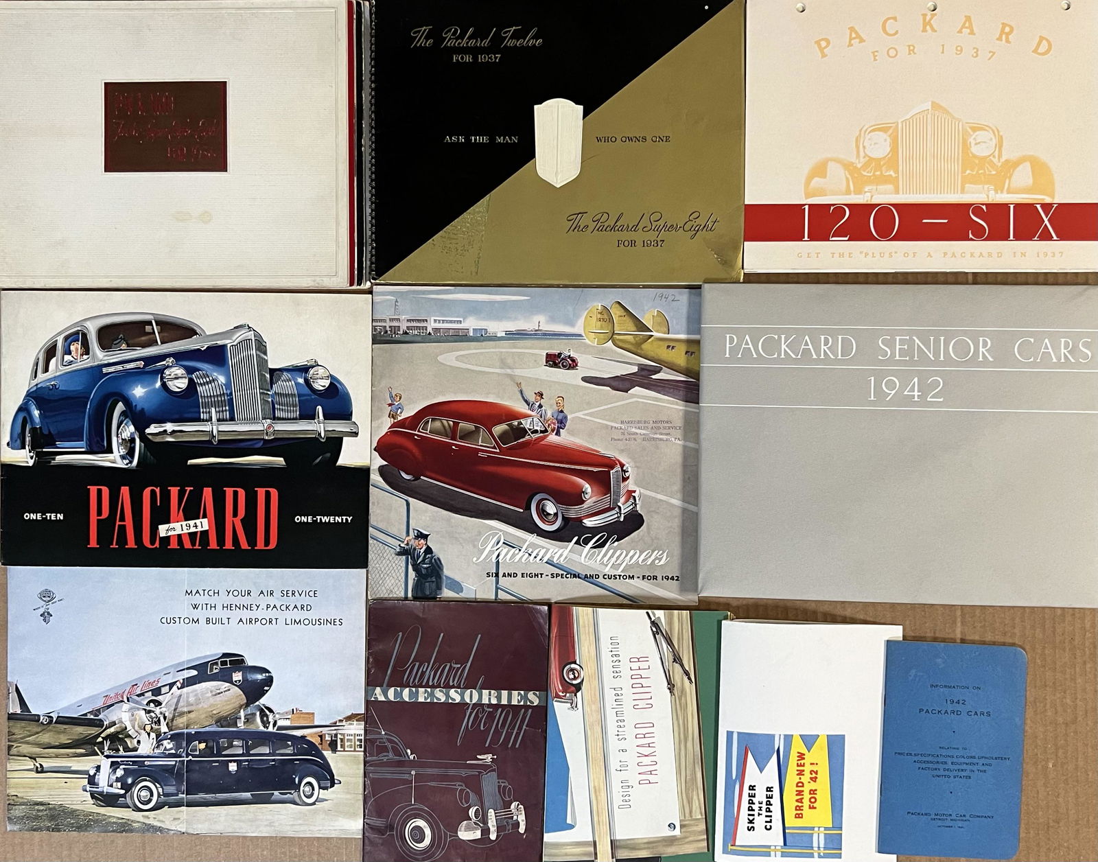 1936-1942 Packard - six large, five small brochures (1 of 3)