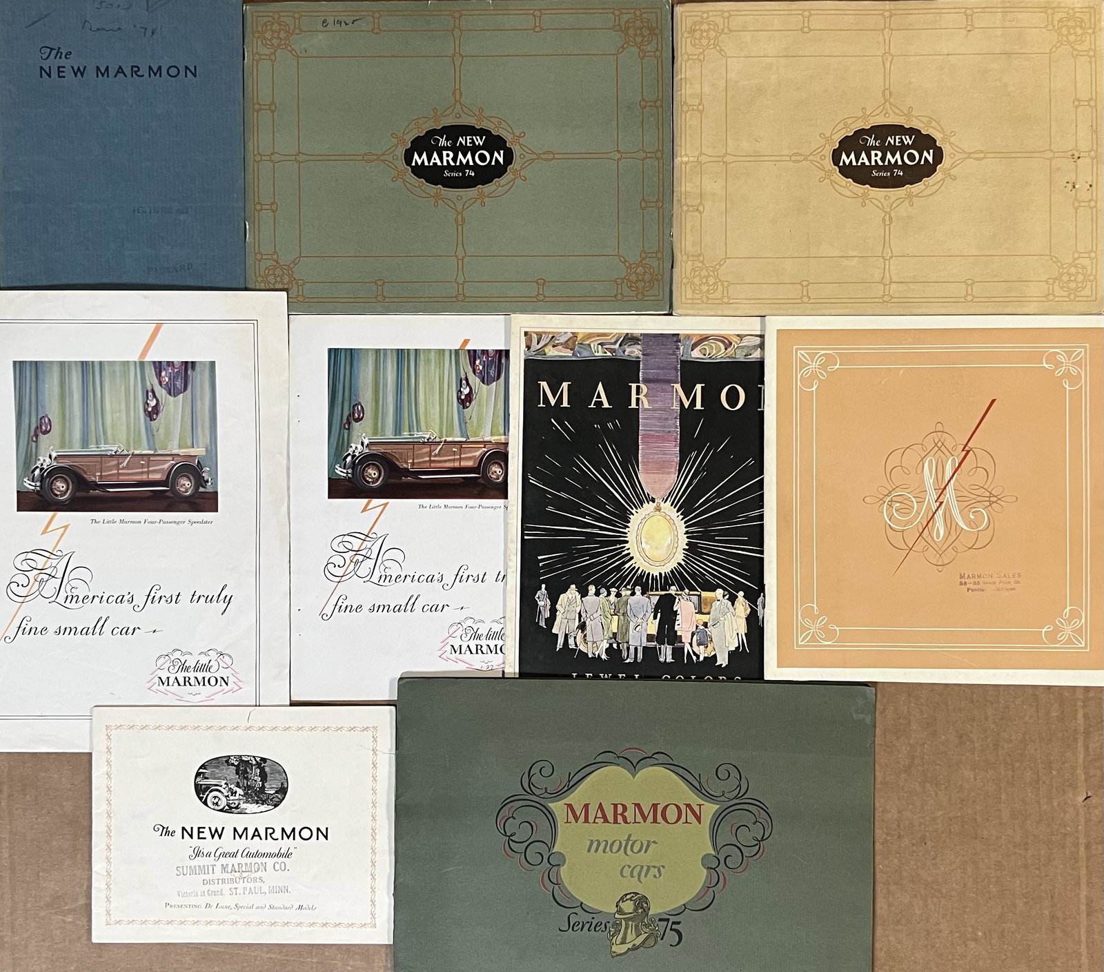 Nine 1925-1927 Marmon items (1 of 3)