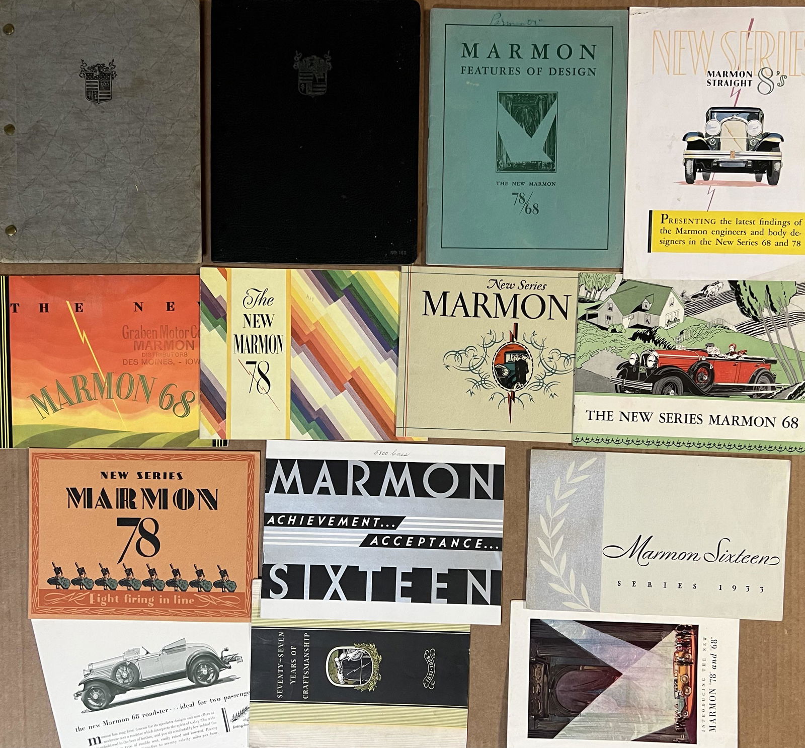 Fourteen 1928-1933 Marmon items (1 of 2)