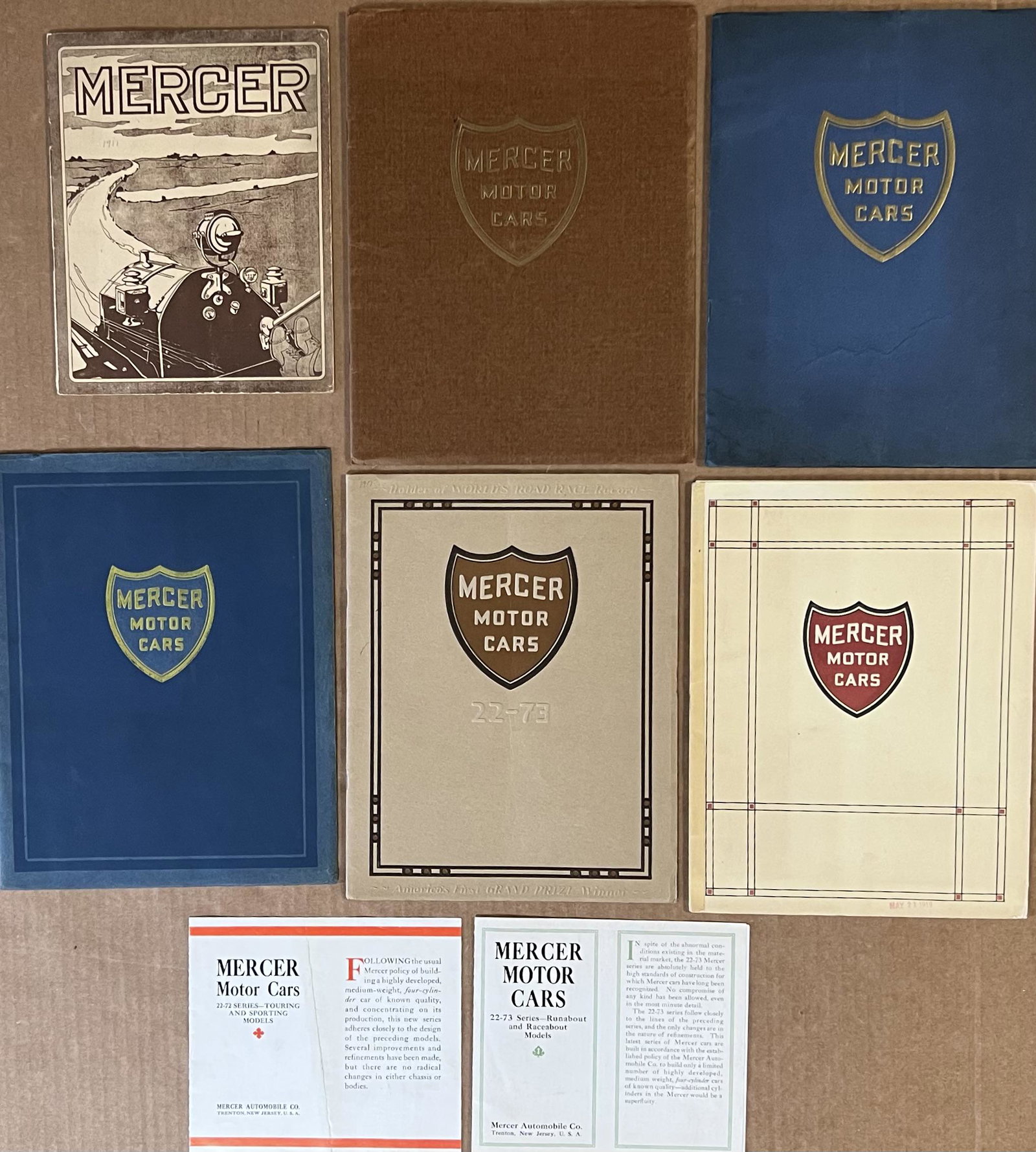 Eight 1911-1920 Mercer items (1 of 2)