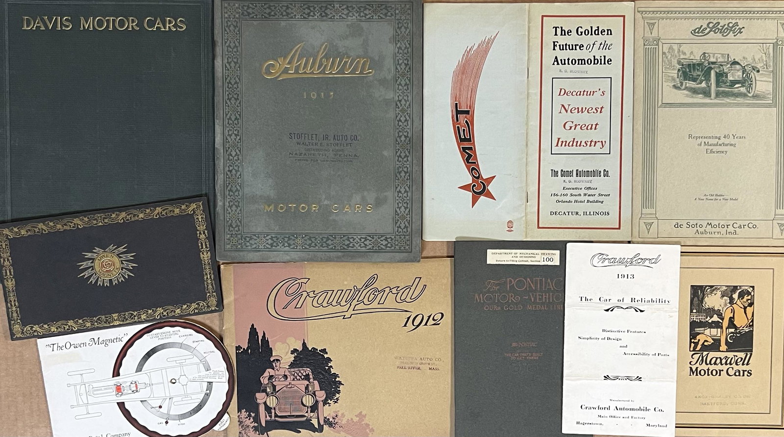 Misc brochures from 1908 to 1917, ten total (1 of 2)