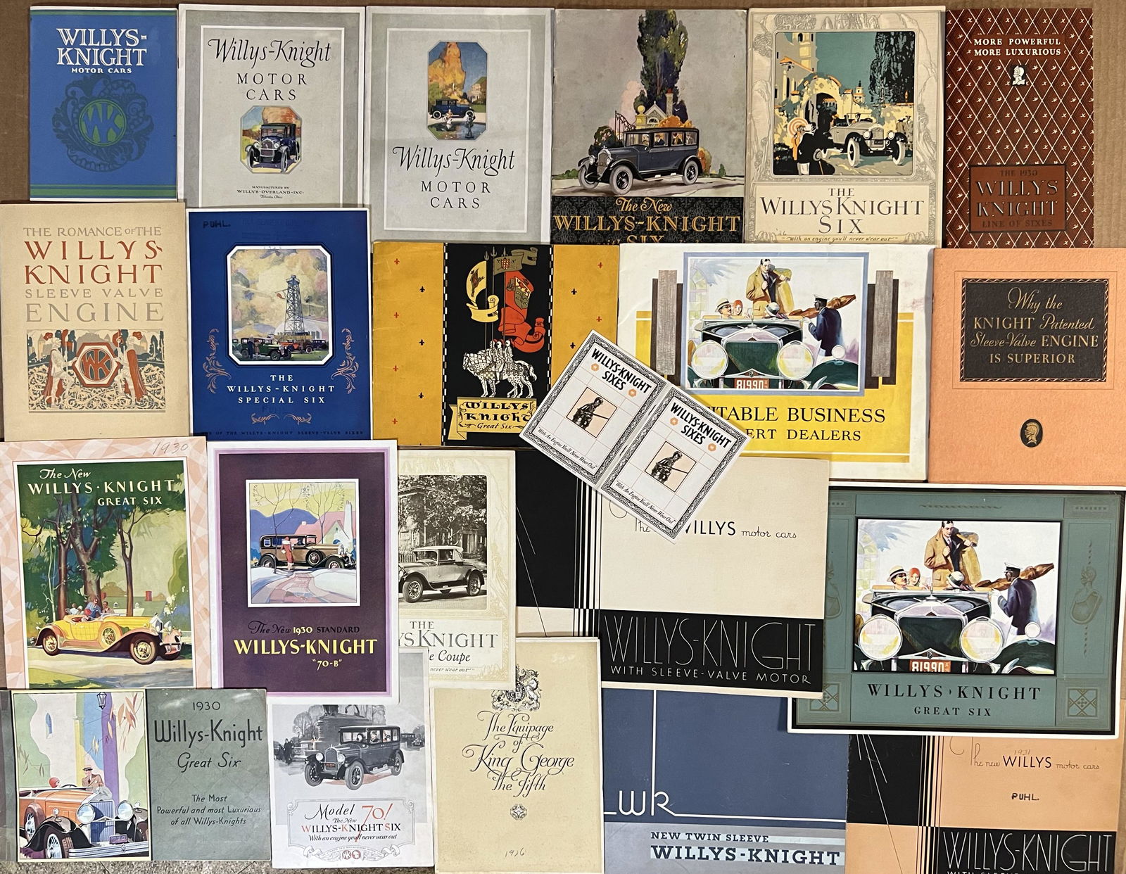 1924-1932 Willys Knight brochures - 25 total (1 of 3)