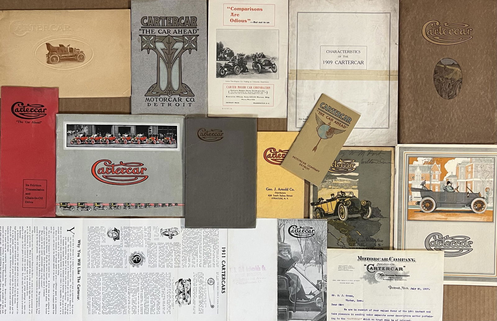 1906-1914 Cartercar brochures - 14 total (1 of 2)