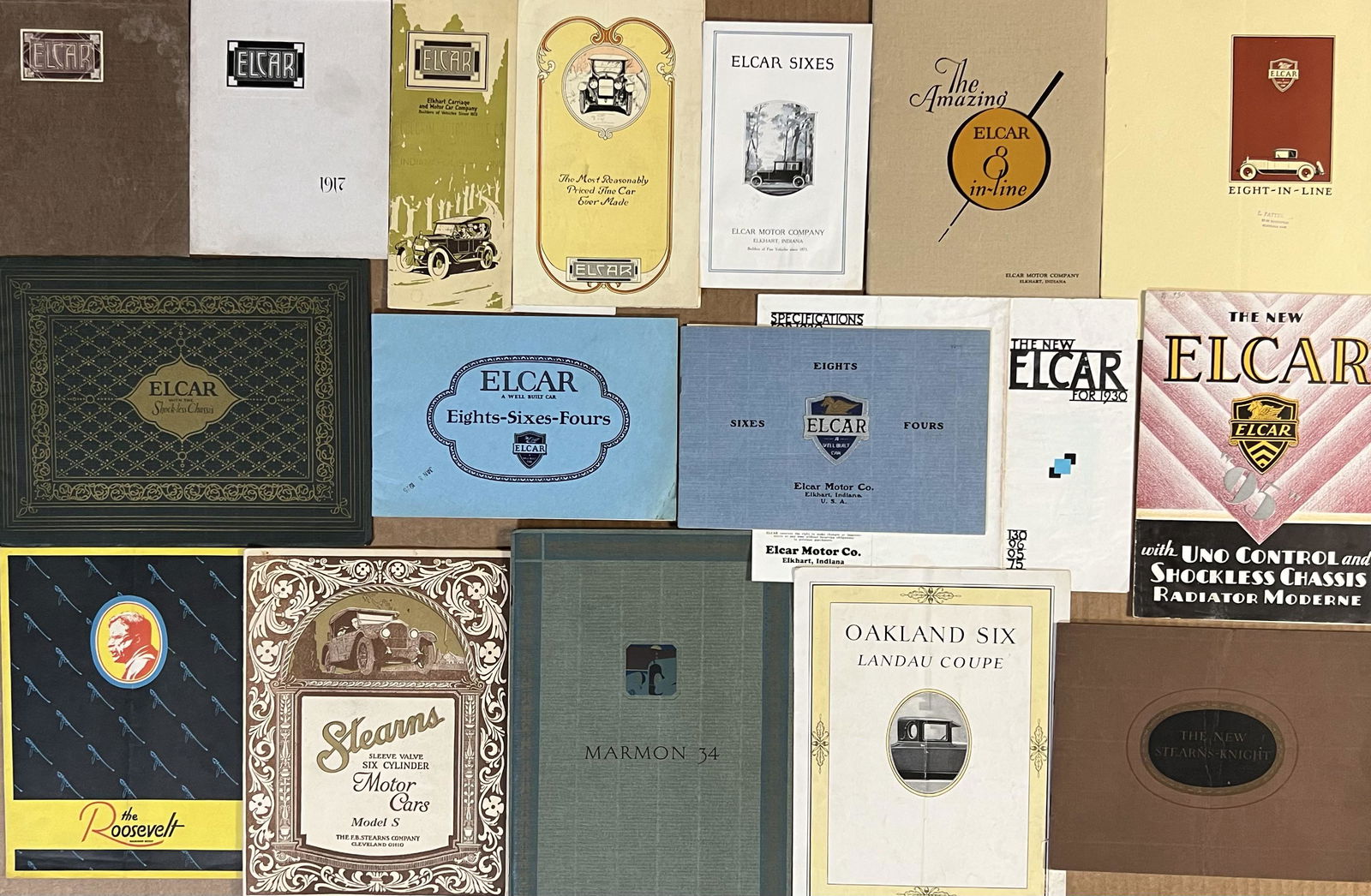 1917-1927 Elcar other 1920's brochures, 17 total (1 of 2)