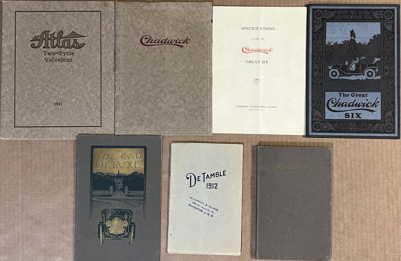 Quality brass era car catalogs - 1907-1913 (1 of 2)