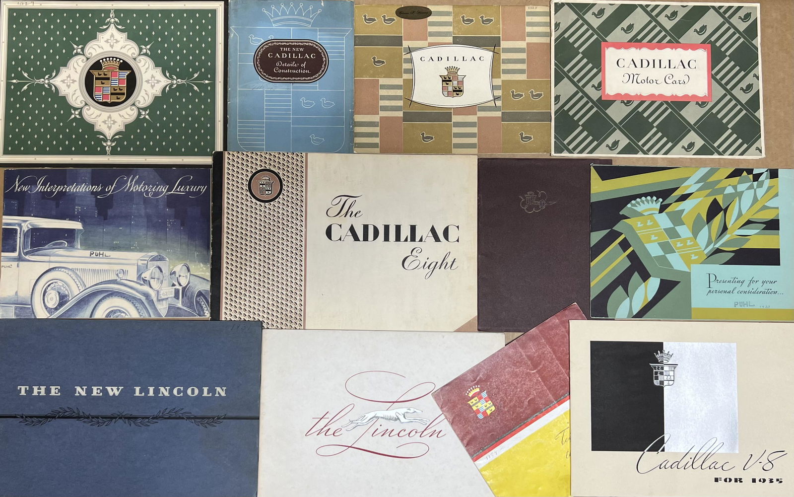 Ten Cadillac and two Lincoln classic era items (1 of 3)