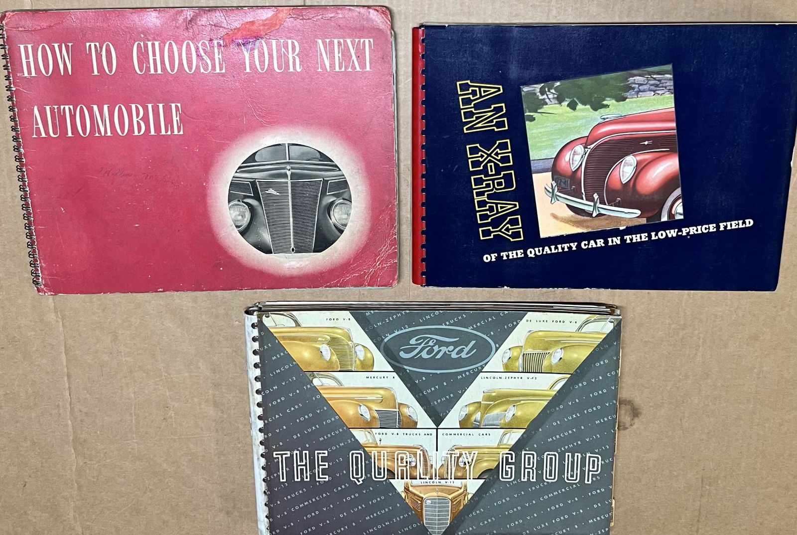 Three Ford dealer's albums, 1937, 1938, 1939 (1 of 2)