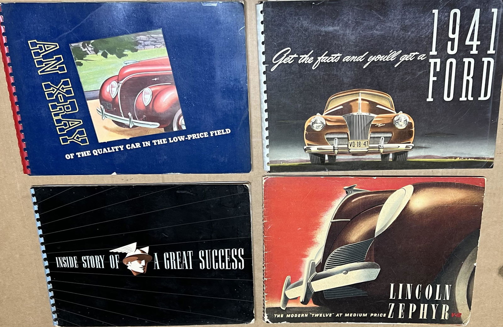 Four Ford Motor Co dealer's albums, 1938-1941 (1 of 2)