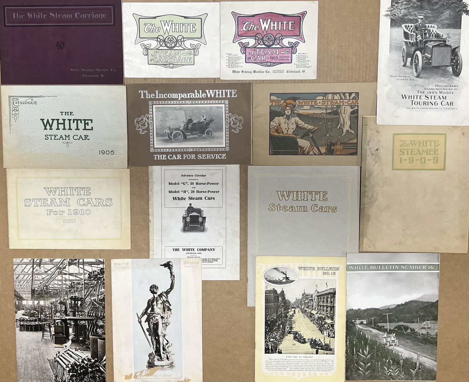 1901-1910 White Steam car items - fifteen total (1 of 2)