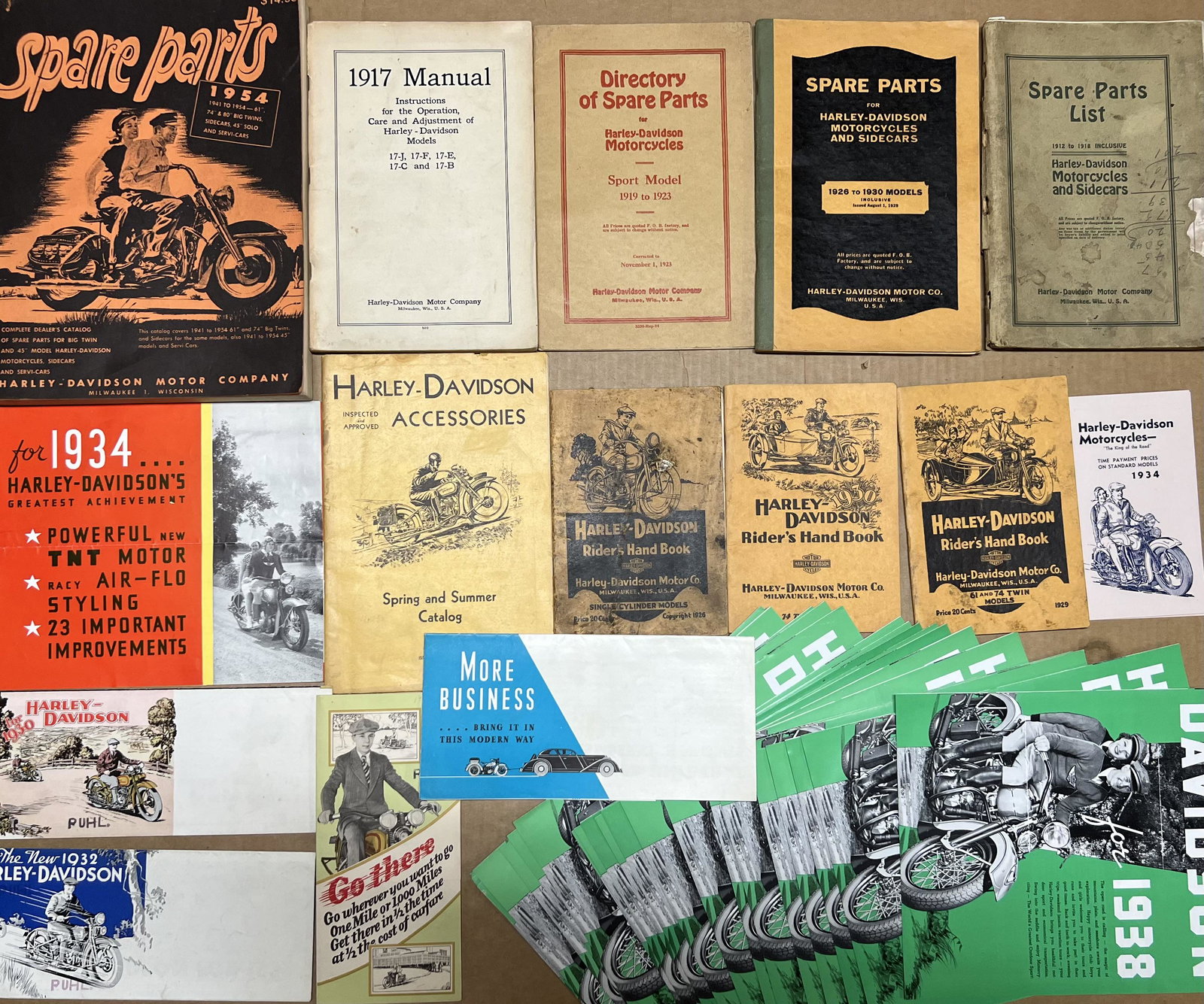 1917-1954 Harley Davidson items (1 of 2)