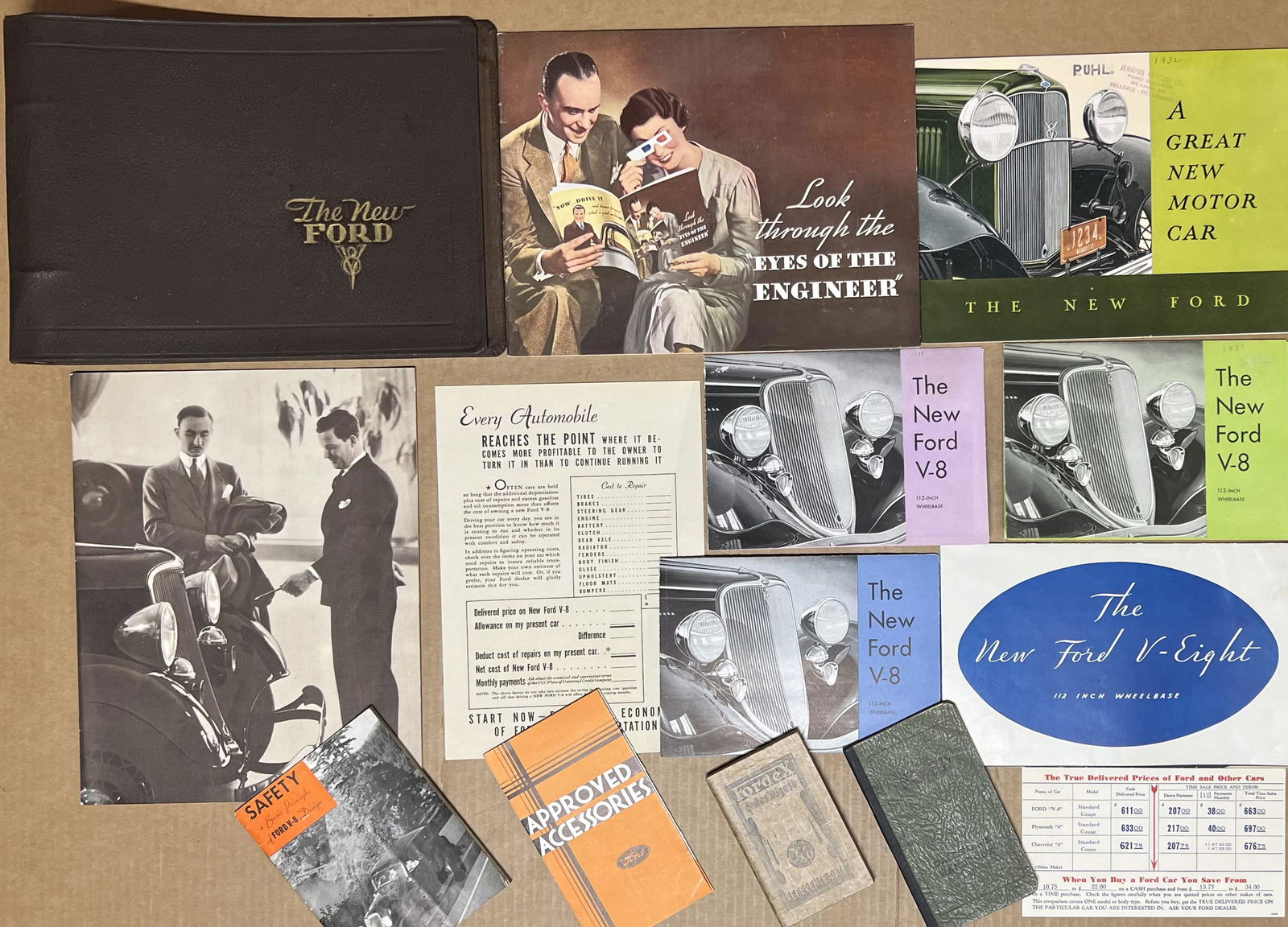 1932 - 1933 Ford items incl 1932 dealer album (1 of 2)