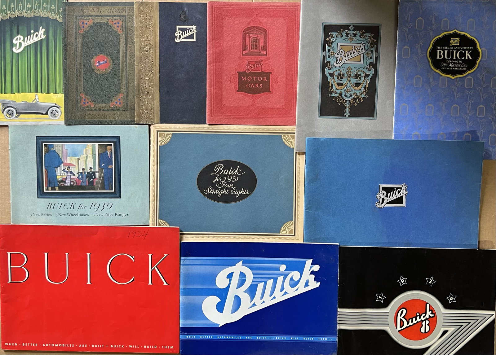 Twenty Buick brochures from 1917-1942 - 20 total (1 of 2)
