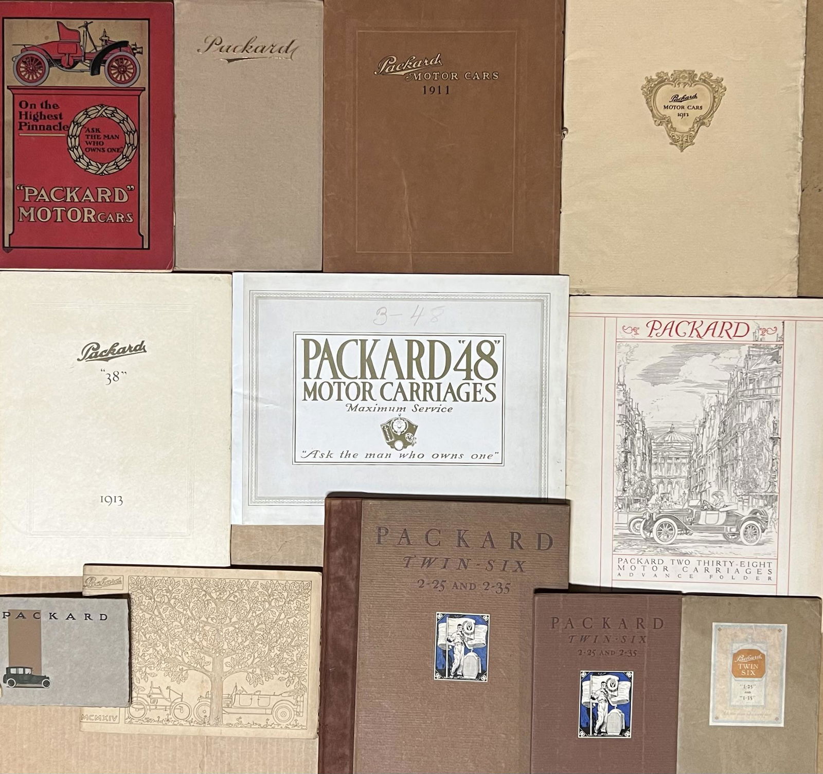 Twelve 1903-1917 Packard catalogs (1 of 2)