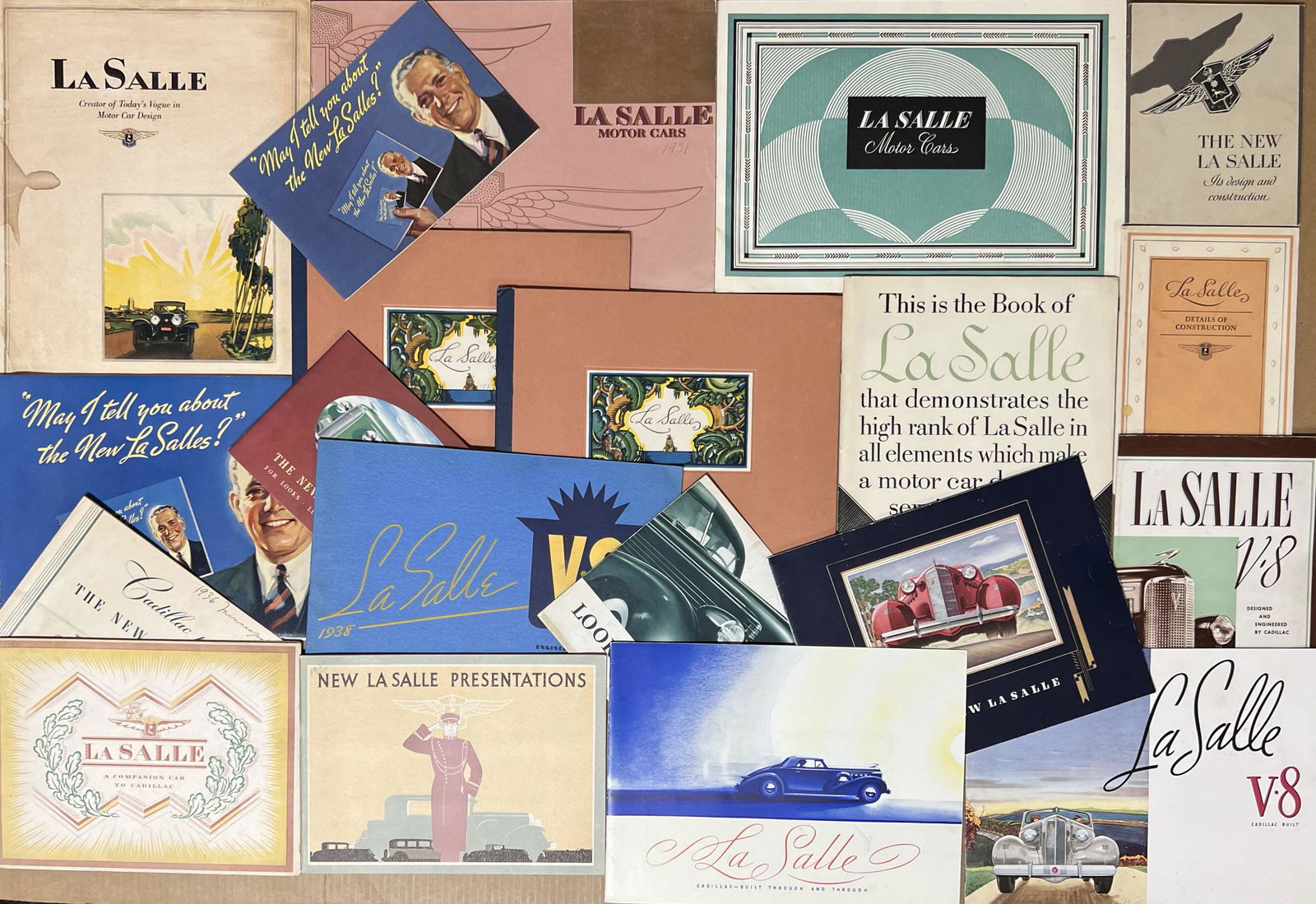 Twenty 1927-1940 LaSalle brochures (1 of 2)